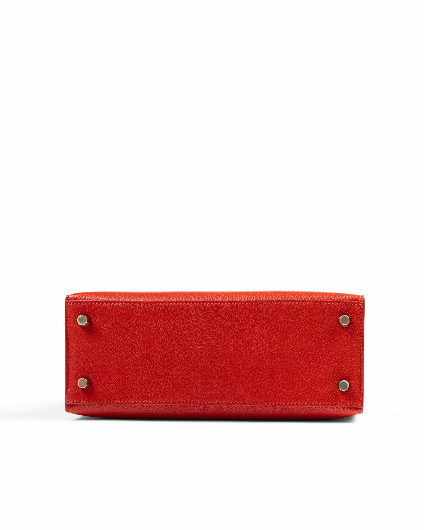 Kelly 25 Sellier Rouge De Ceour in Chevre Leather with Gold Hardware