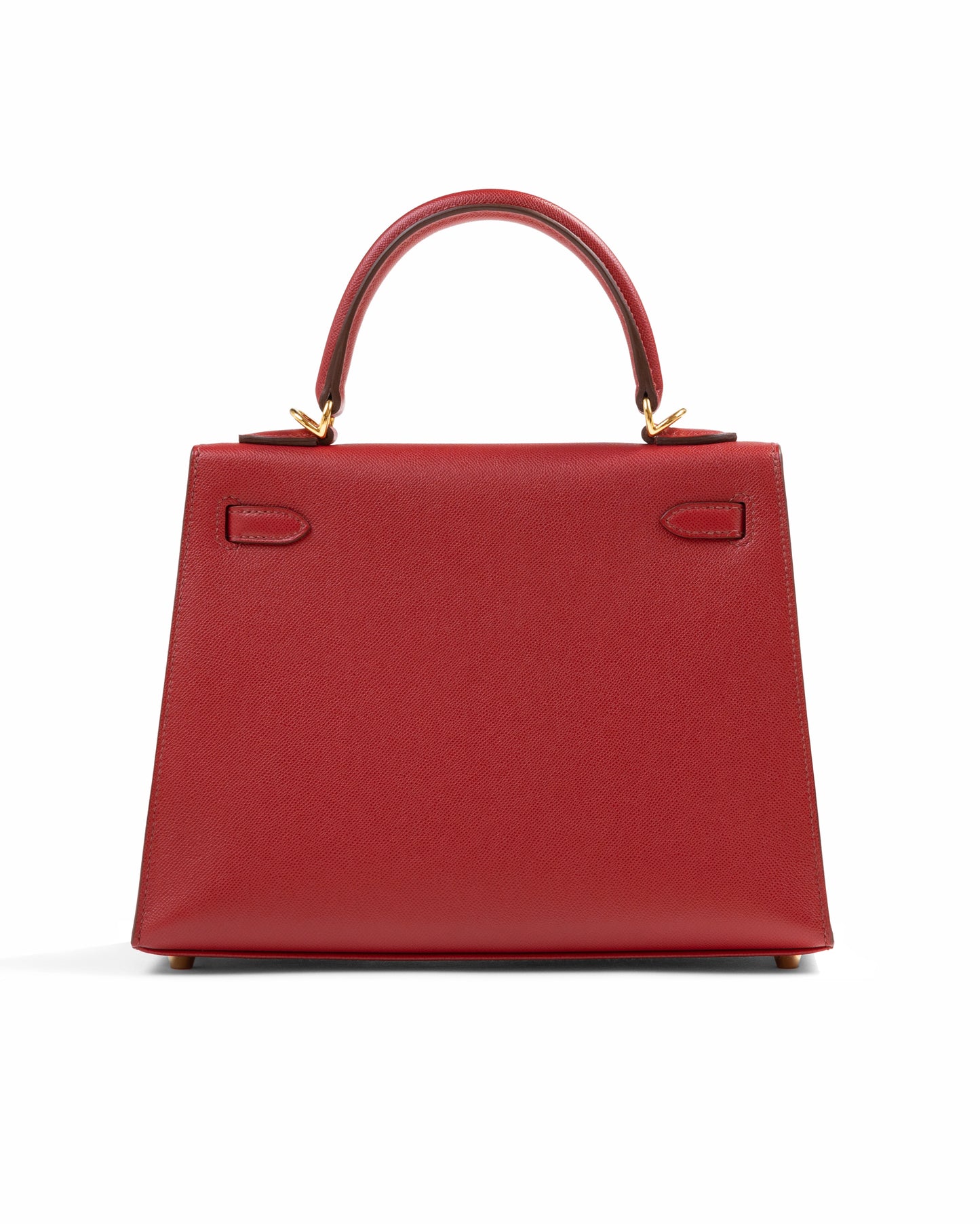 Kelly 25 Sellier Rubis in Veau Madame Leather with Gold Hardware