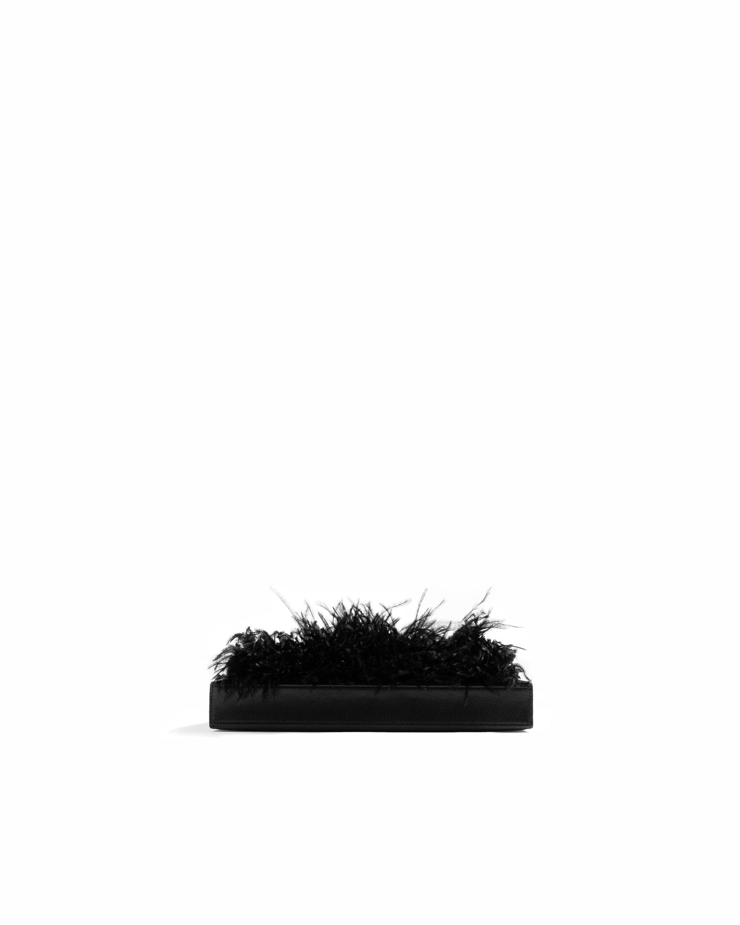 Kelly Elan Foile in Chevre Chamkila Leather and Ostrich Feather with Palladium Hardware