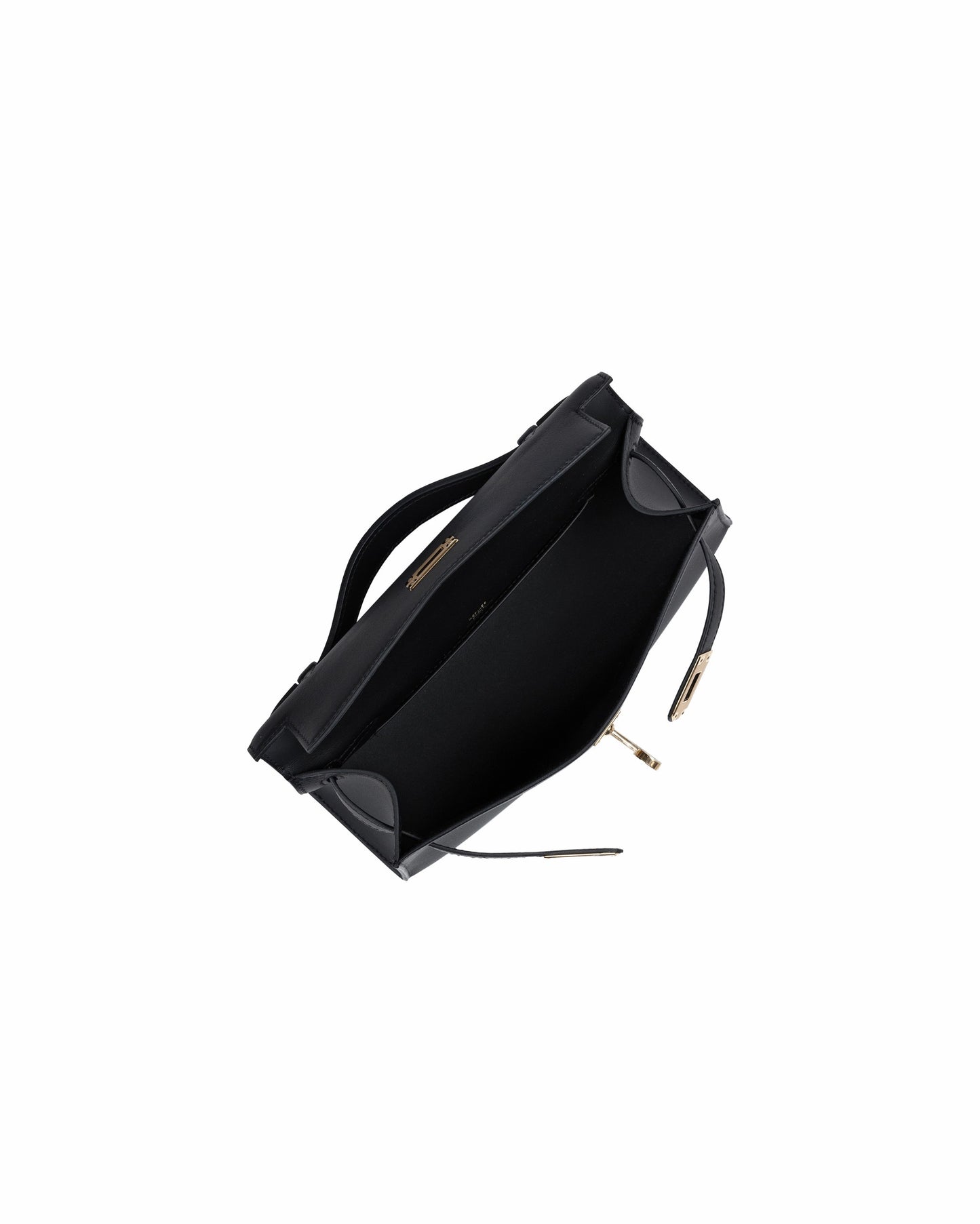 Kelly Pochette Black in Swift Leather with Gold Hardware