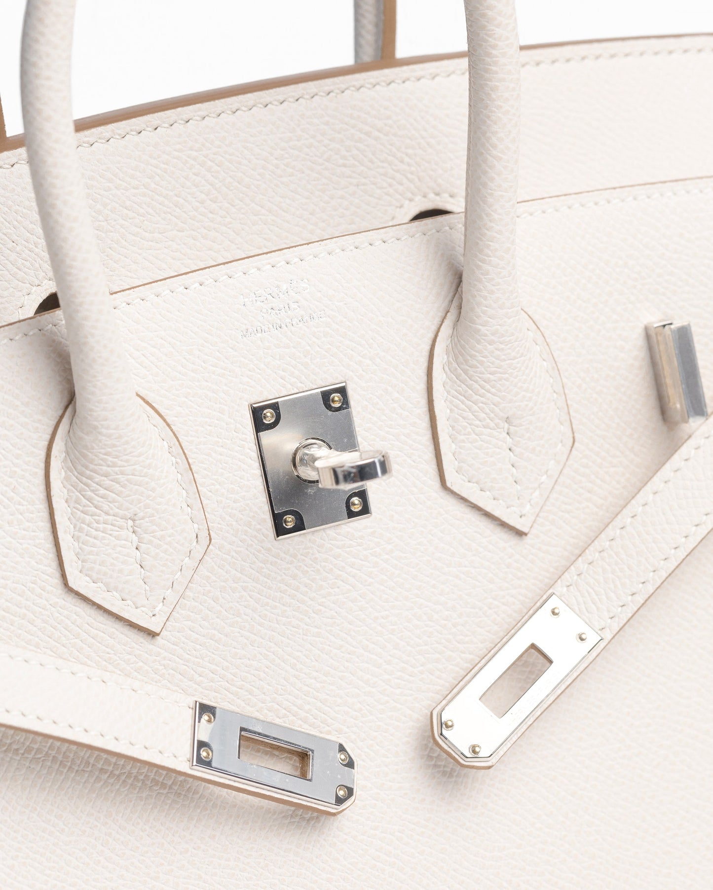 Birkin 25 Sellier Gris Pale in Epsom leather with Palladium Hardware