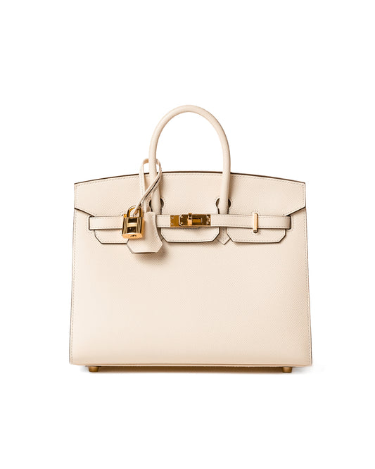 Birkin 25 Sellier Nata in Epsom Leather with Gold Hardware