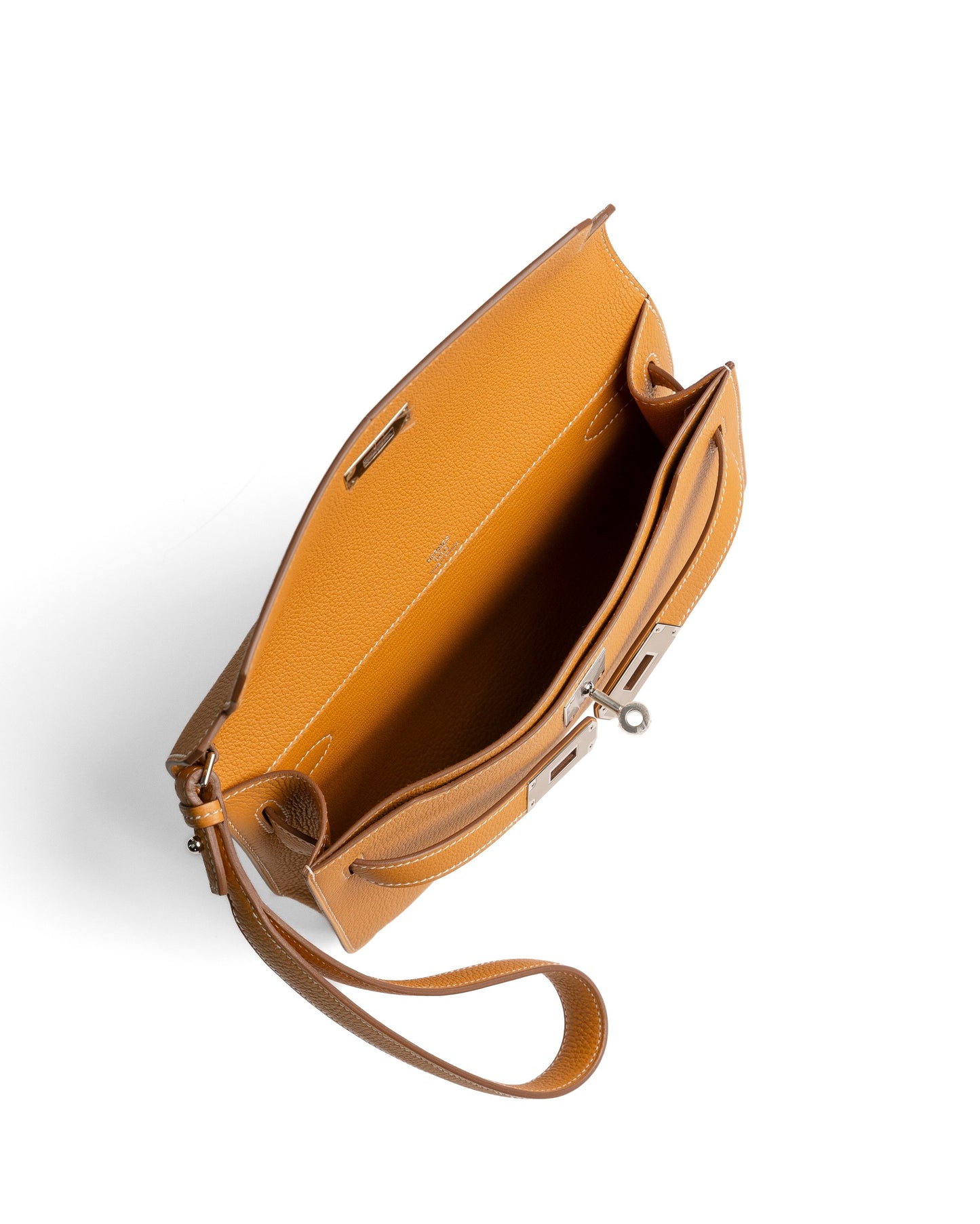 Hermès Kelly Dépêches in Naturel Sable Togo Leather with Palladium Hardware