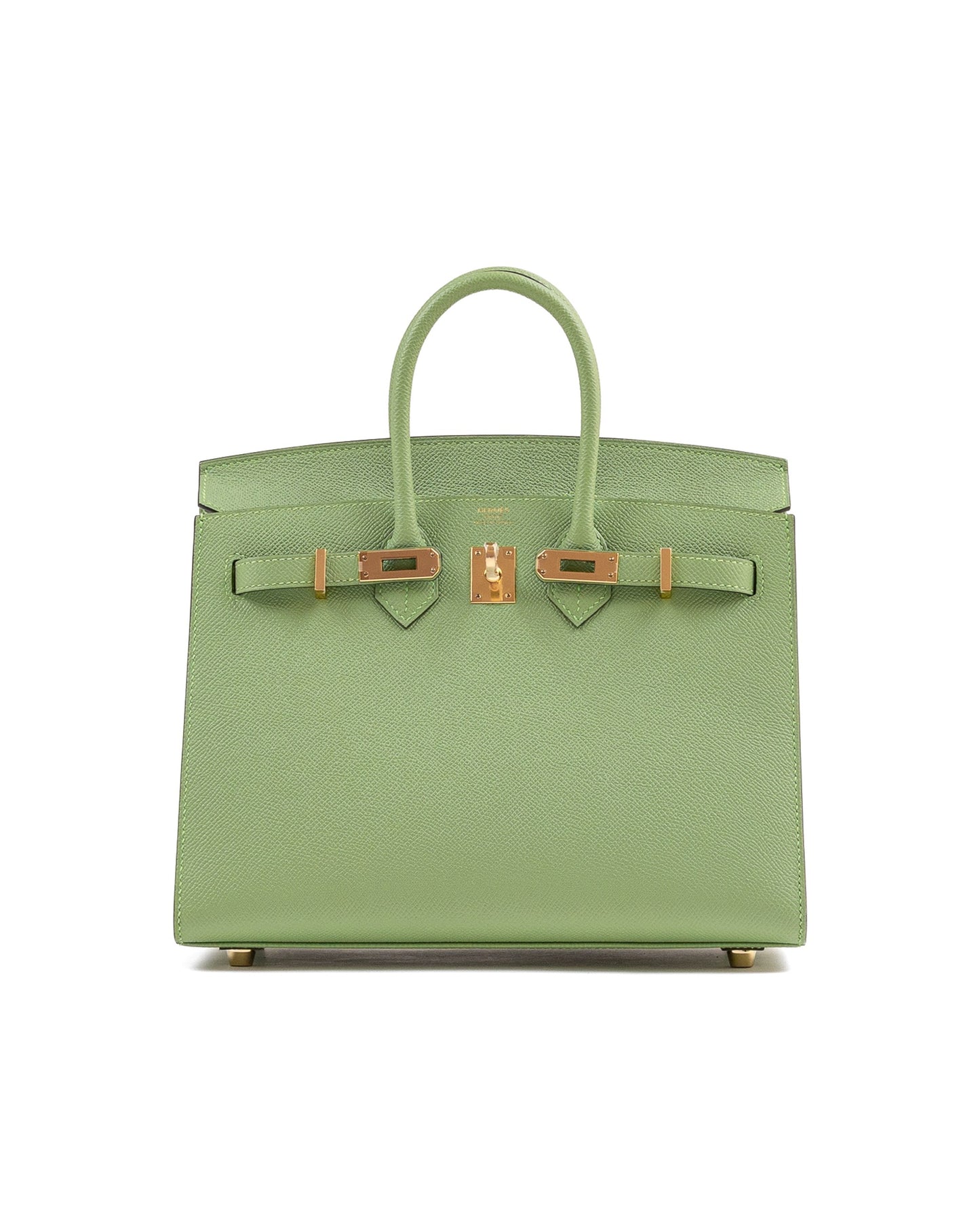 Birkin 25 Sellier Vert Criquet in Epsom Leather with Gold Hardware