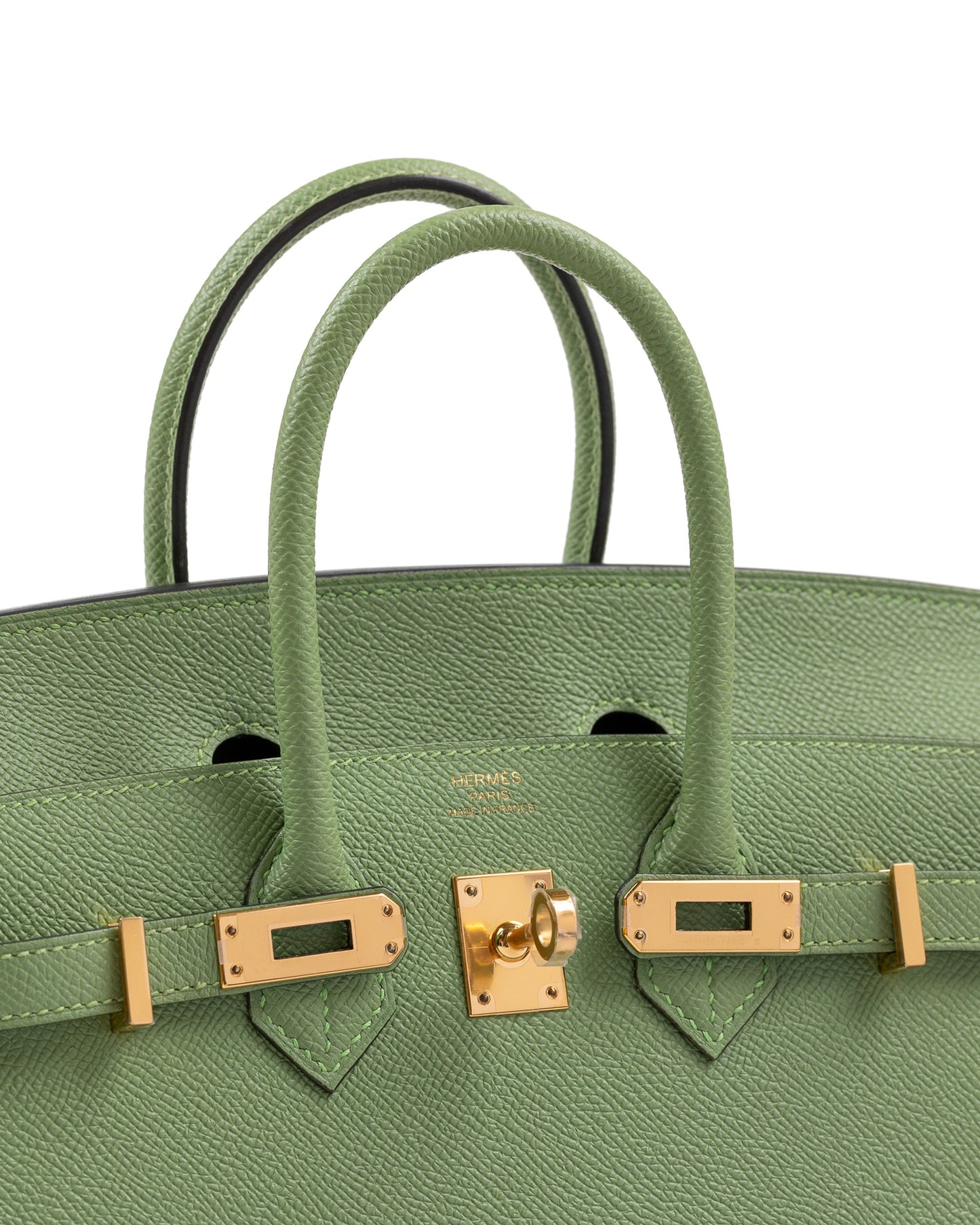 Birkin 25 Sellier Vert Criquet in Epsom Leather with Gold Hardware