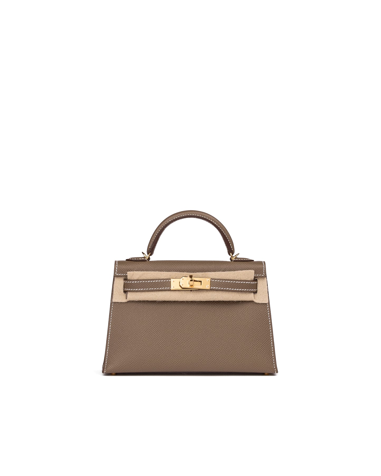 Hermès Kelly 20 Sellier Etoupe in Epsom Leather with Gold Hardware