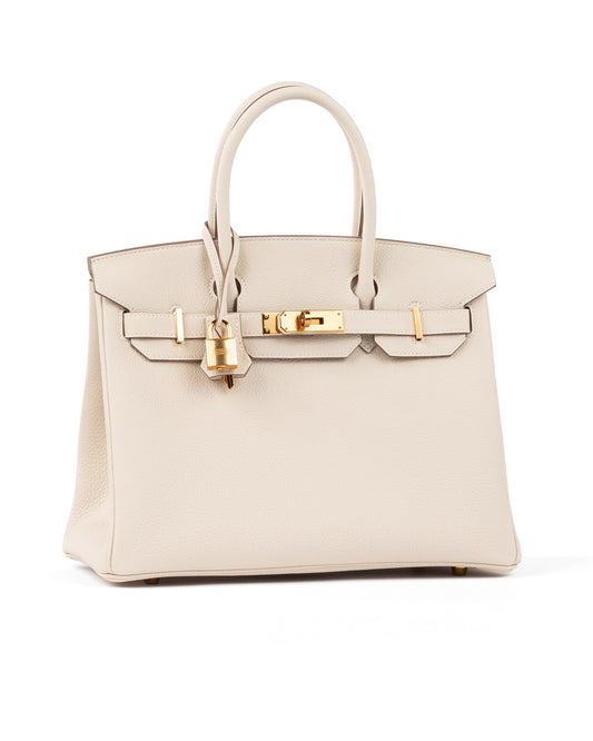 Birkin 30 Craie in Togo Leather with Gold Hardware