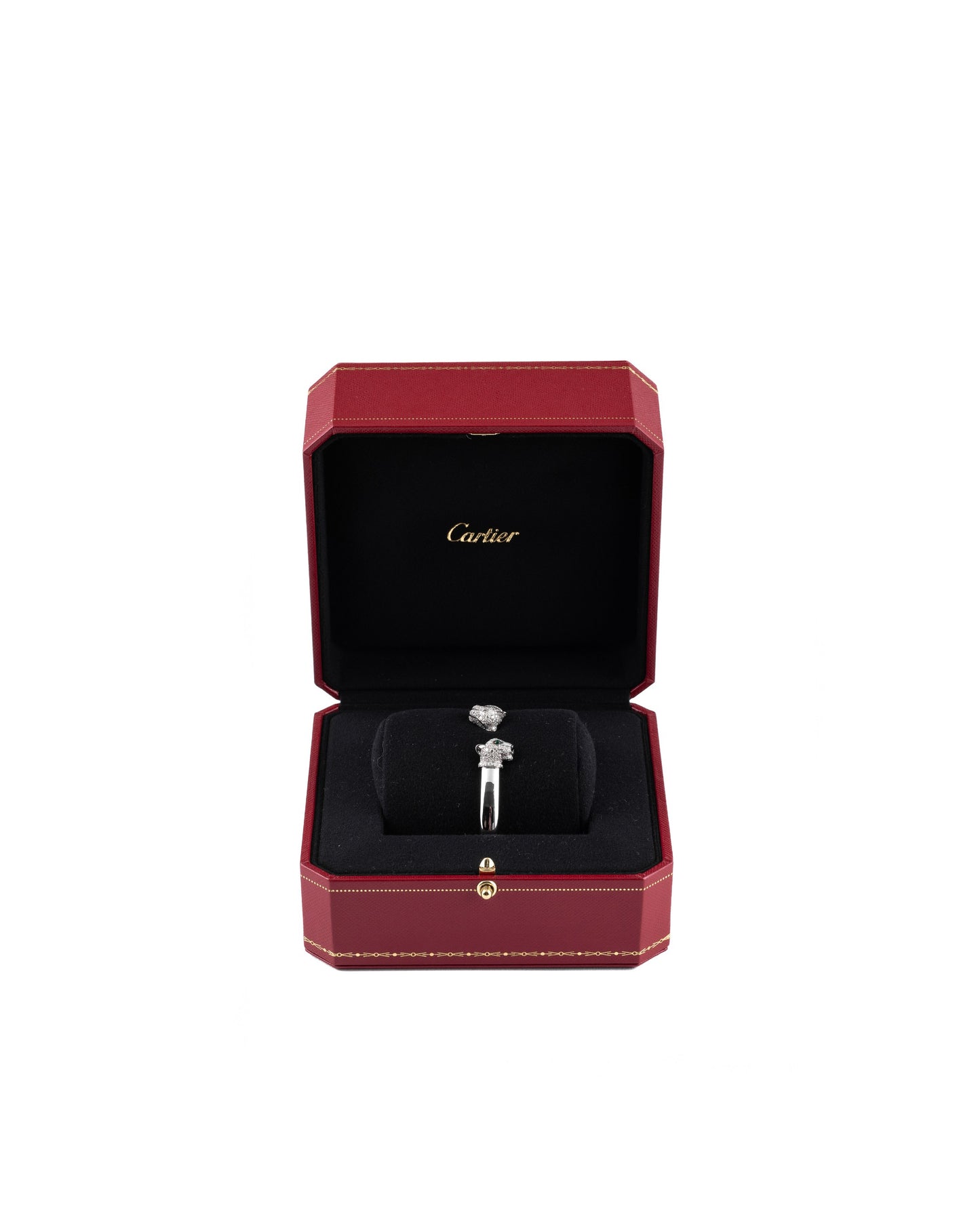 Cartier Panthère de Cartier Bracelet – White Gold, Emeralds, Onyx & Diamonds (Size 17)