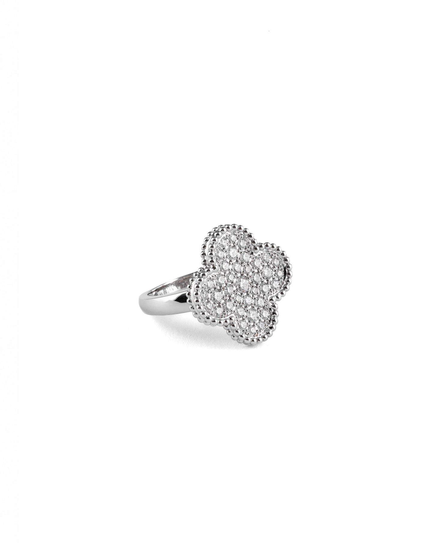 Van Cleef & Arpels Magic Alhambra Ring White Gold Diamond size 54