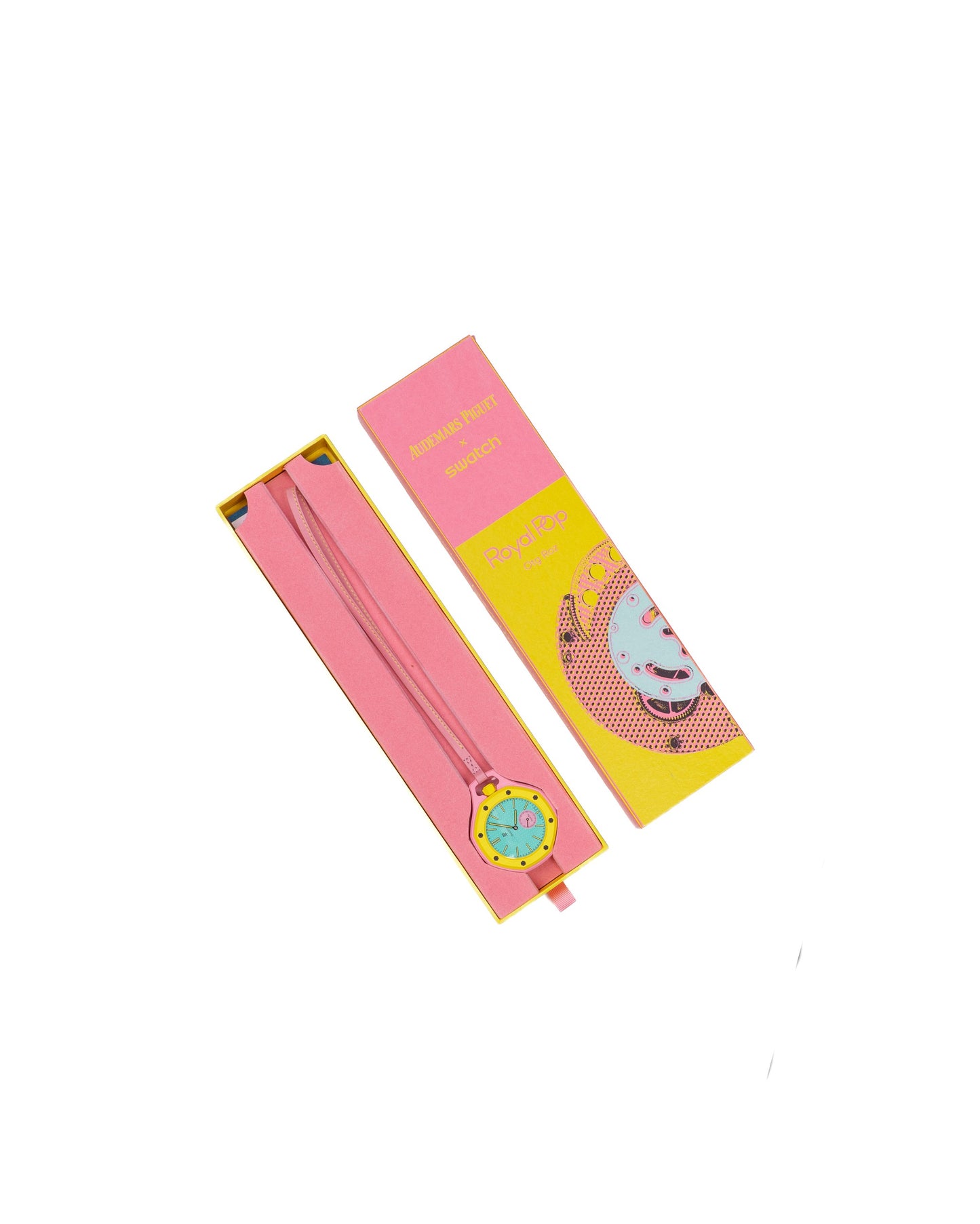 Swatch x Audemars Piguet Royal Pop Otg Roz Watch Pink/Yellow with Chrono
