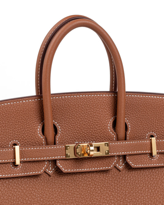 Birkin 25 Gold in Togo Leather with Gold Hardware