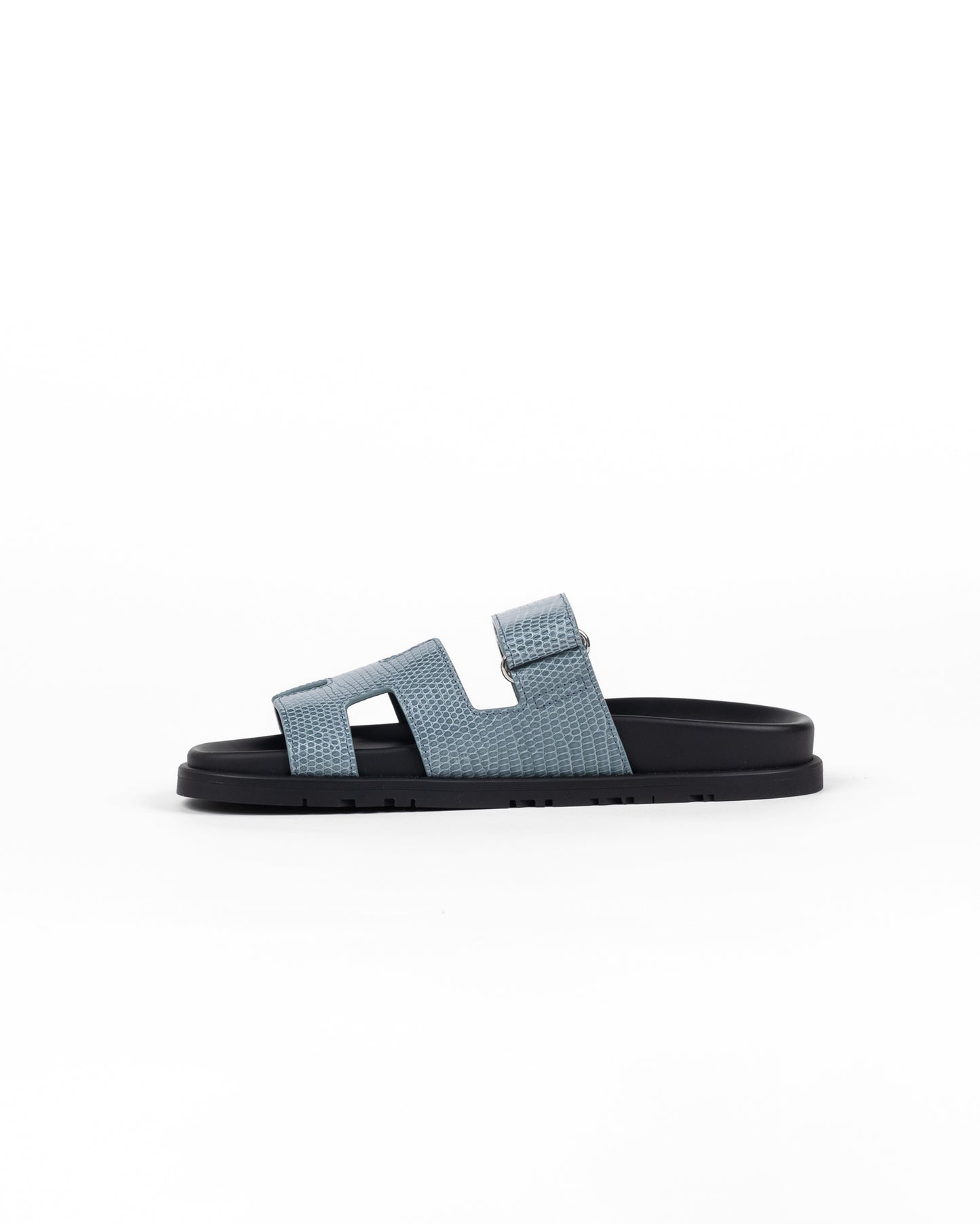 Chypre Sandals Femme Gris Antarctique in Lizard Leather