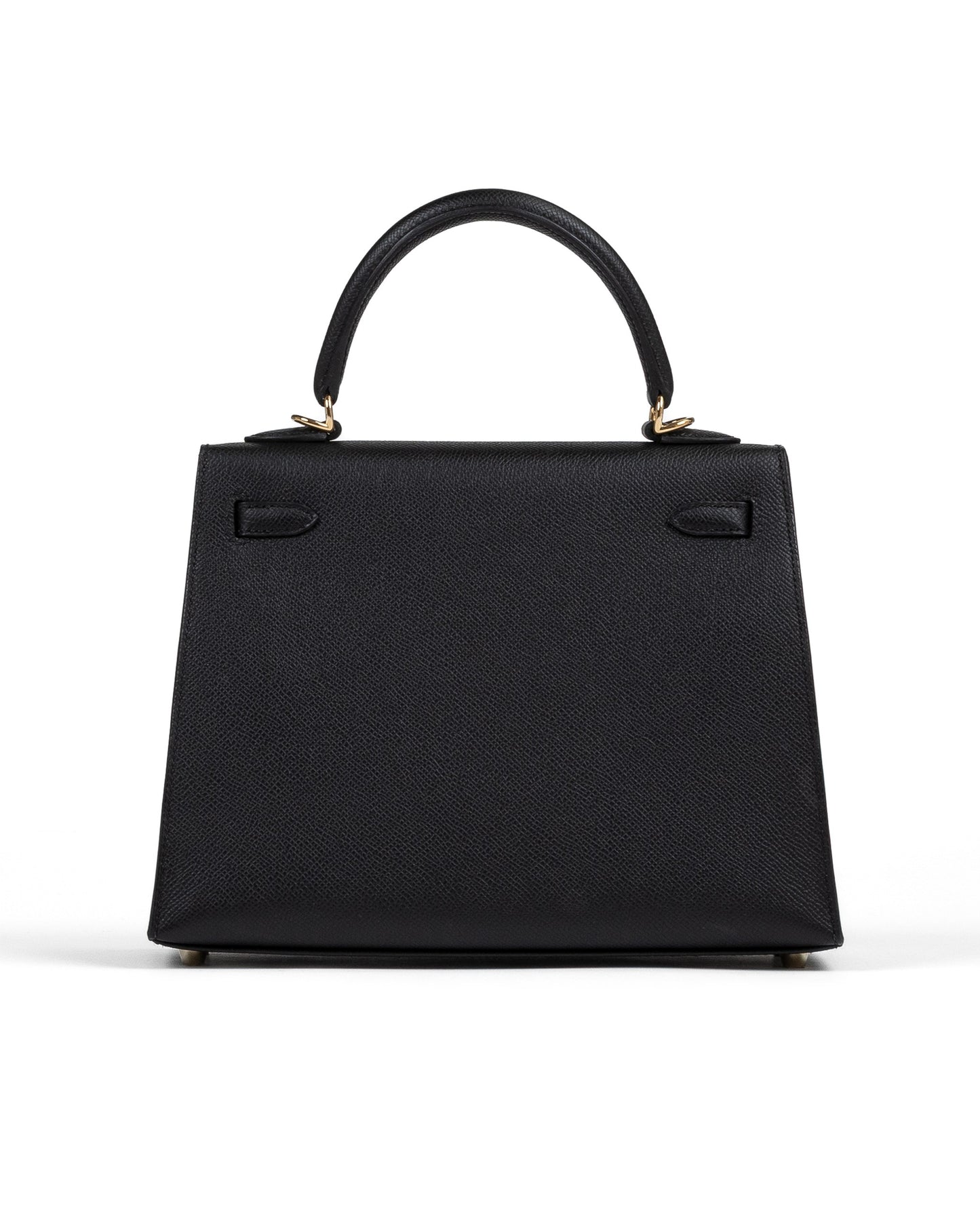 Kelly 25 Sellier Black in Epsom Leather with Gold Hardware