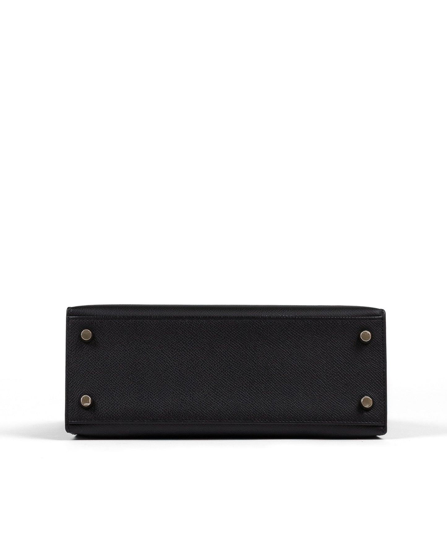 Kelly 25 Sellier Black in Epsom Leather with Gold Hardware