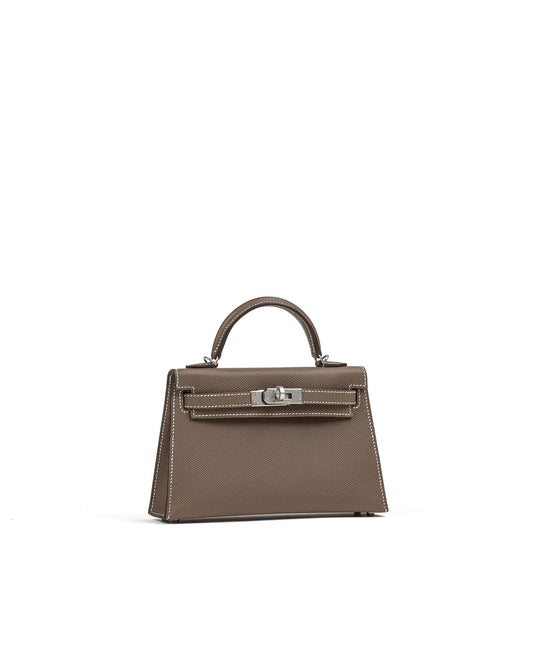 Kelly 20 Sellier in Etoupe Epsom Leather with Palladium Hardware