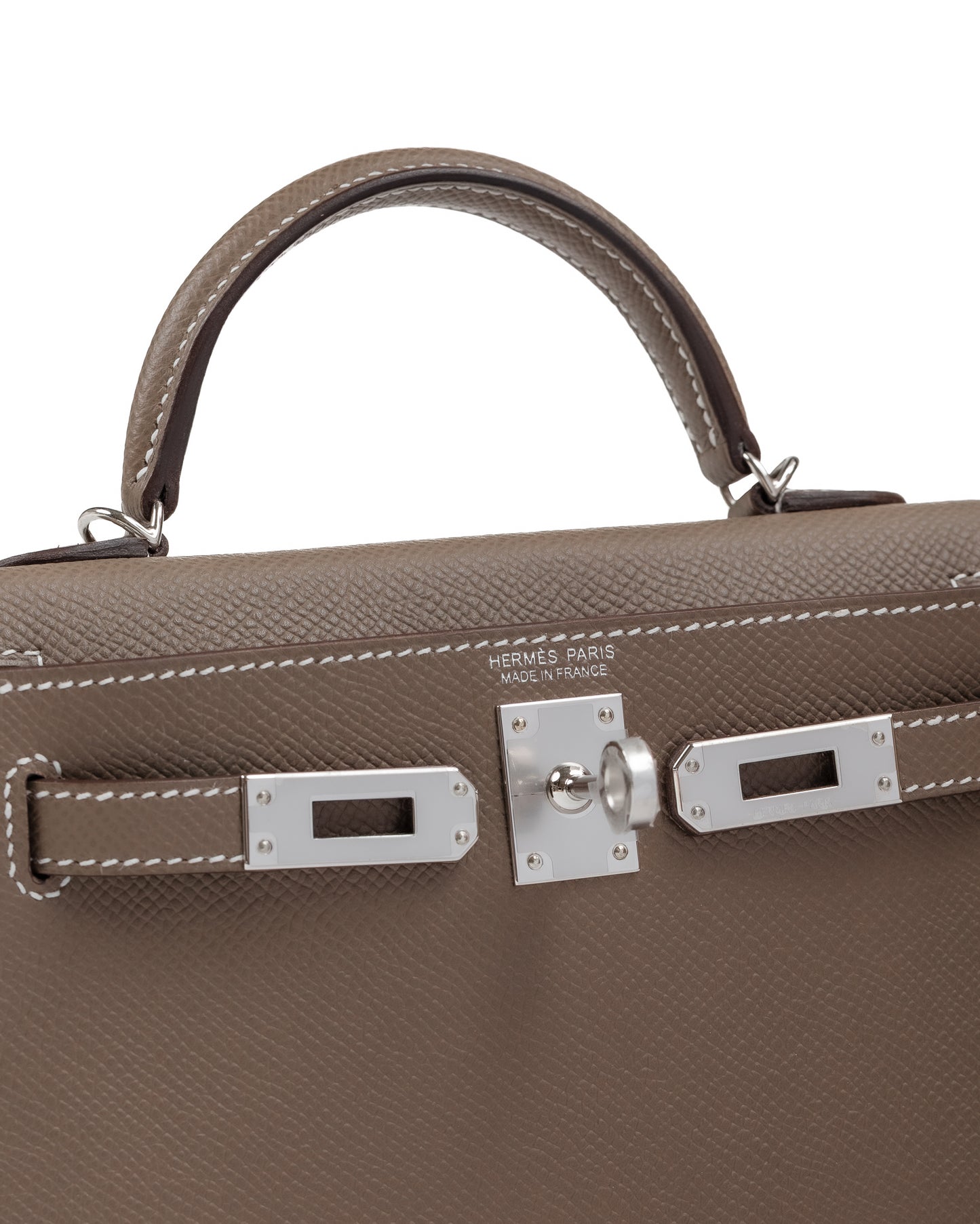 Kelly 20 Sellier in Etoupe Epsom Leather with Palladium Hardware