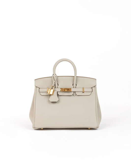 Birkin 25cm Gris Perle Togo with Gold Hardware