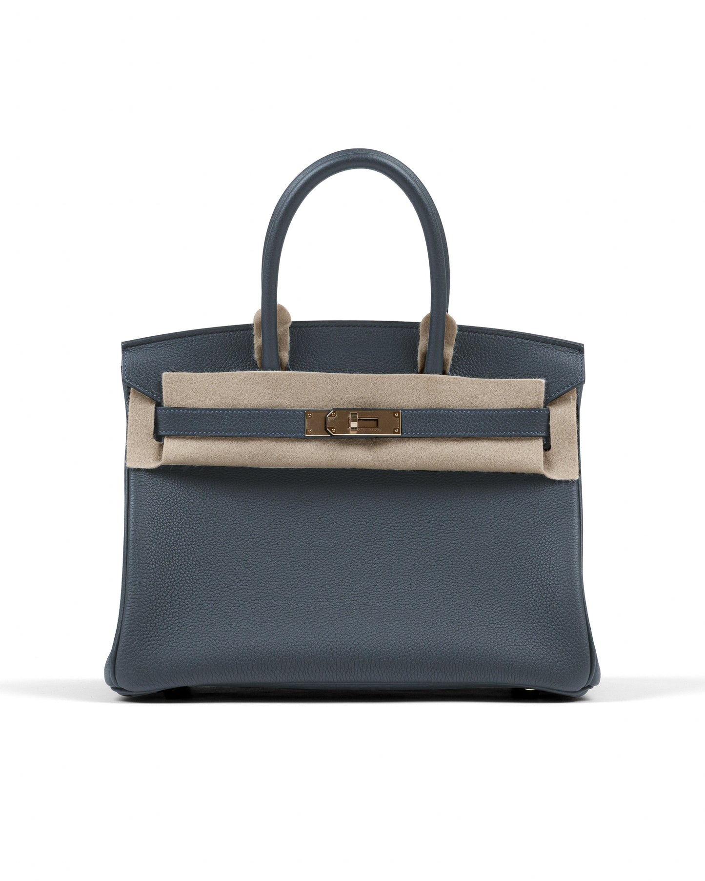 Birkin 30 HSS Gris Misty in Togo Leather Jaune De Naples Interior with Permabrass Hardware