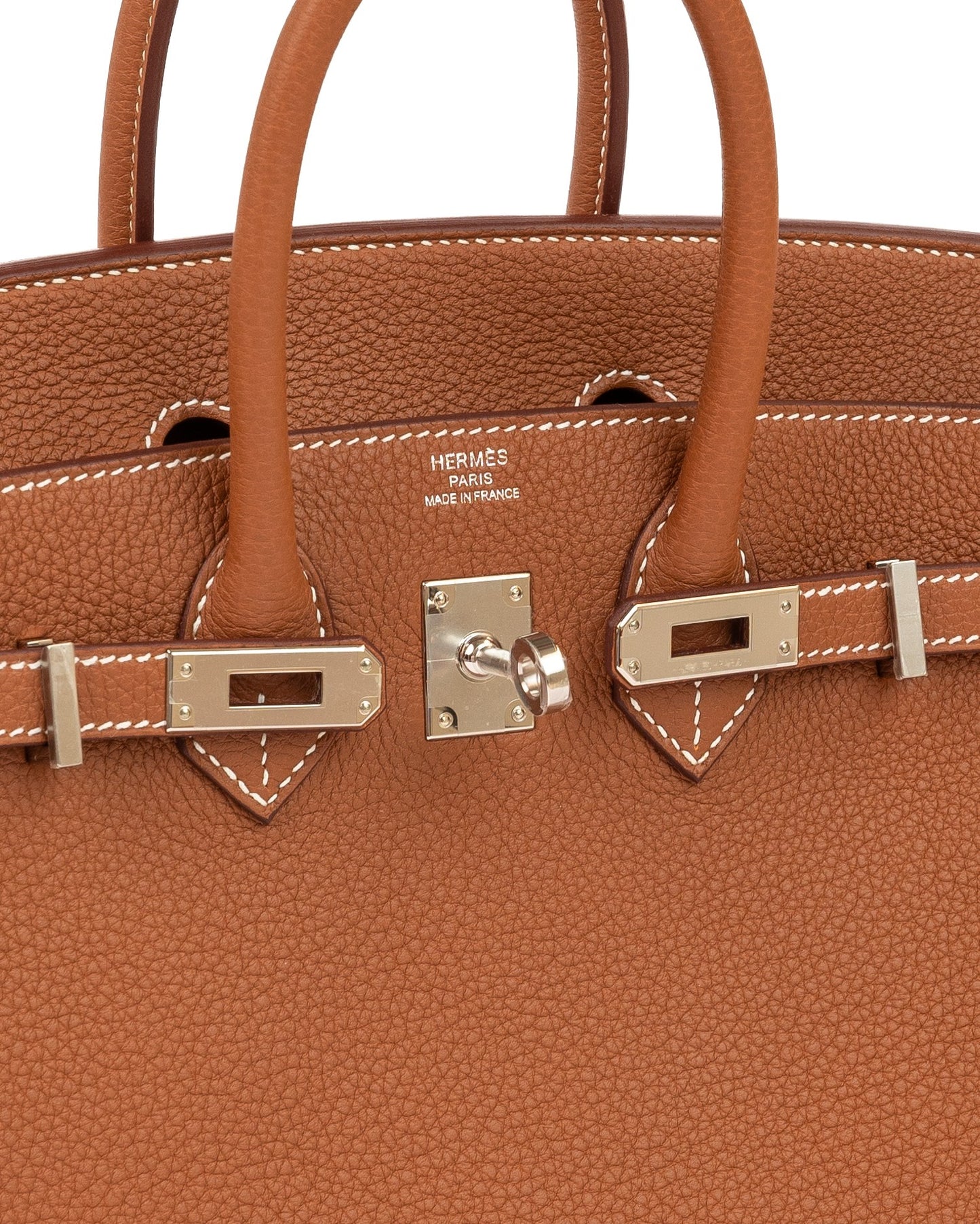 Birkin 25 in Gold Togo with Palladium Hardware