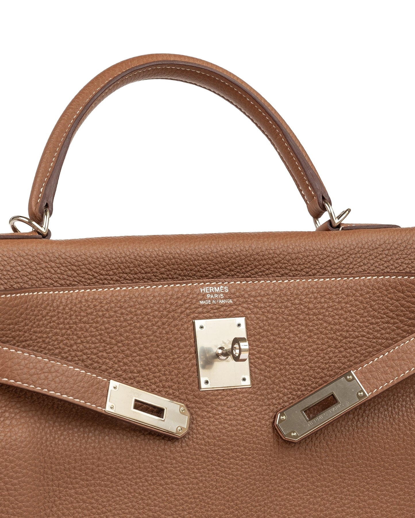 Kelly 32 Gold Togo with Palladium Hardware