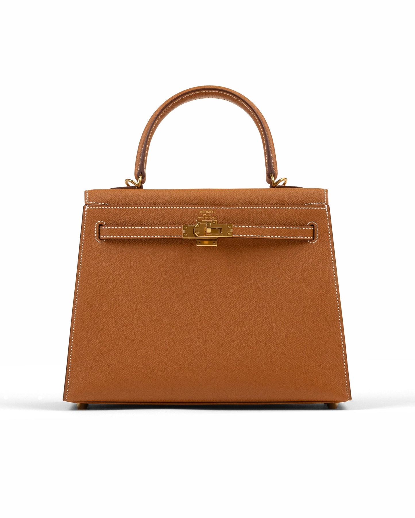 Kelly 25 Gold in Epsom Leather with Gold Hardware