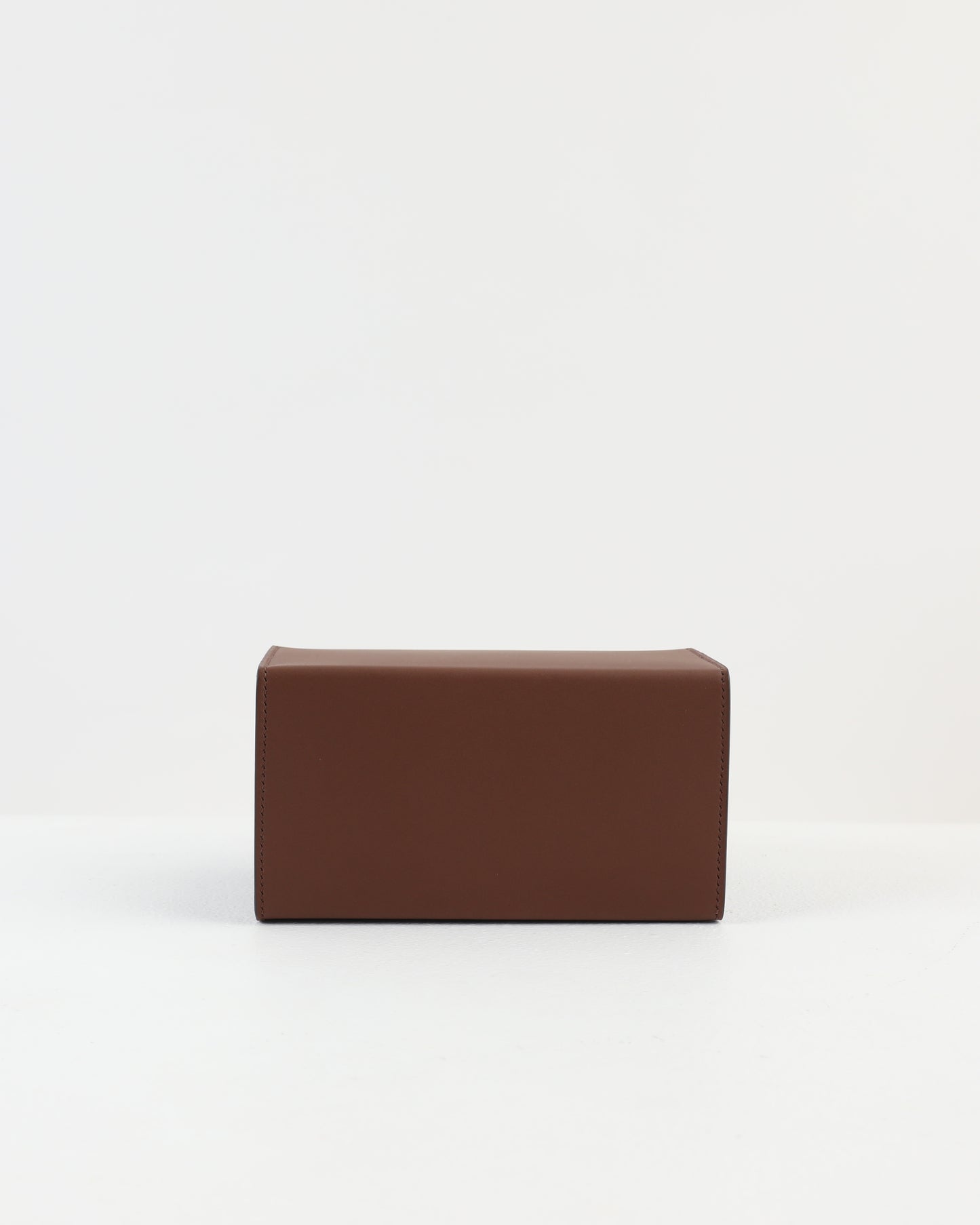 Petit H Boxbag in Hunter Cowhide & Bleu Saphir Shiny Alligator with Brass Hardware