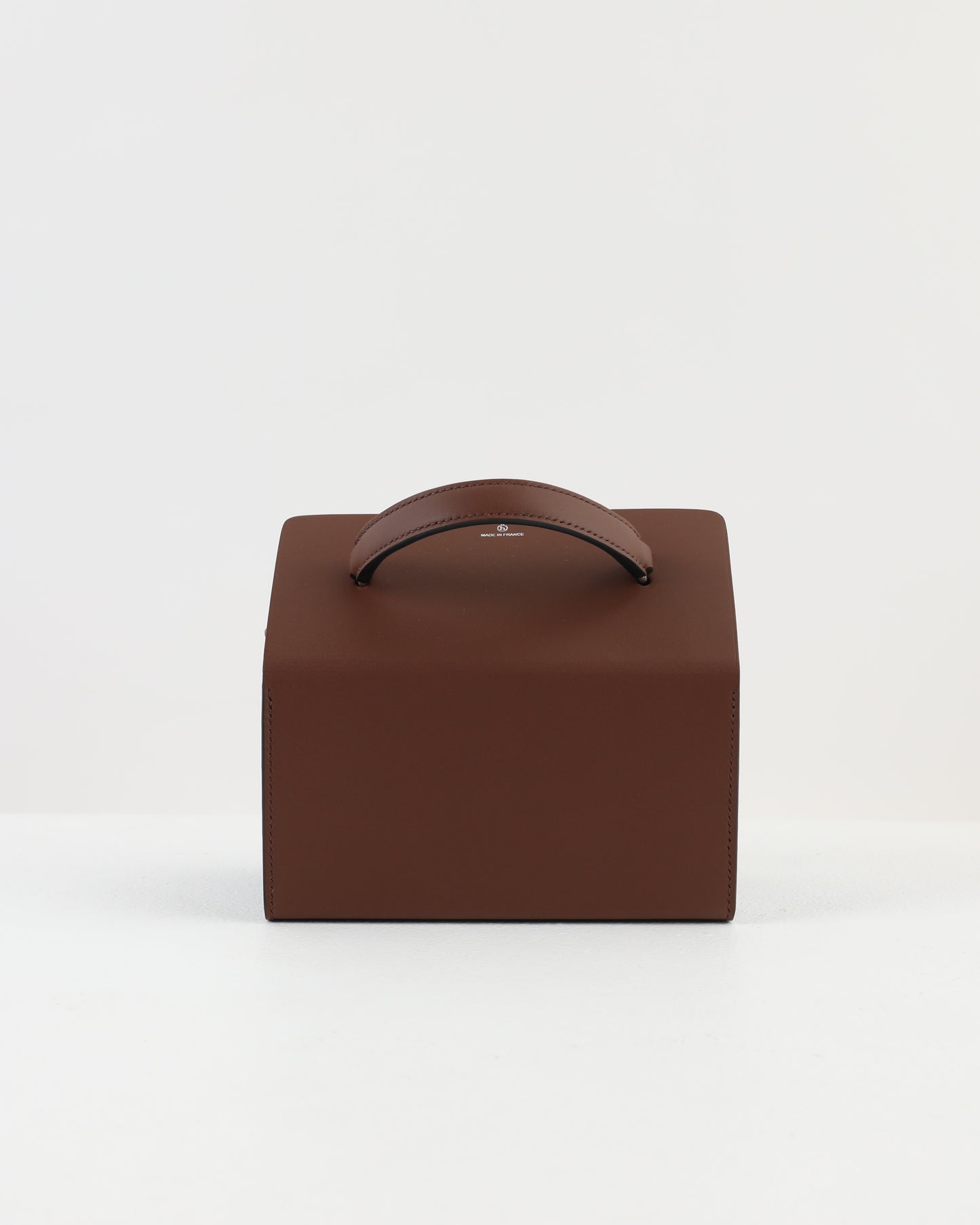 Petit H Boxbag in Hunter Cowhide & Bleu Saphir Shiny Alligator with Brass Hardware