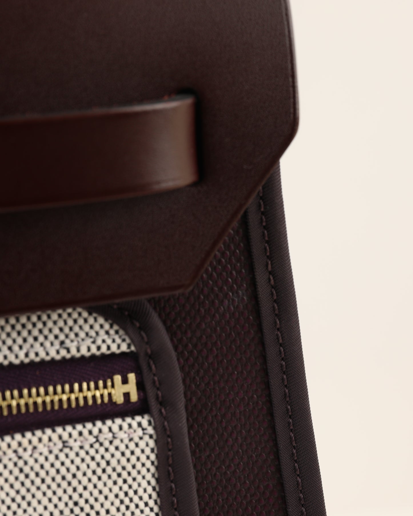 Herbag Zip 31 in Burgundy with Coated Canvas Gold Hardware