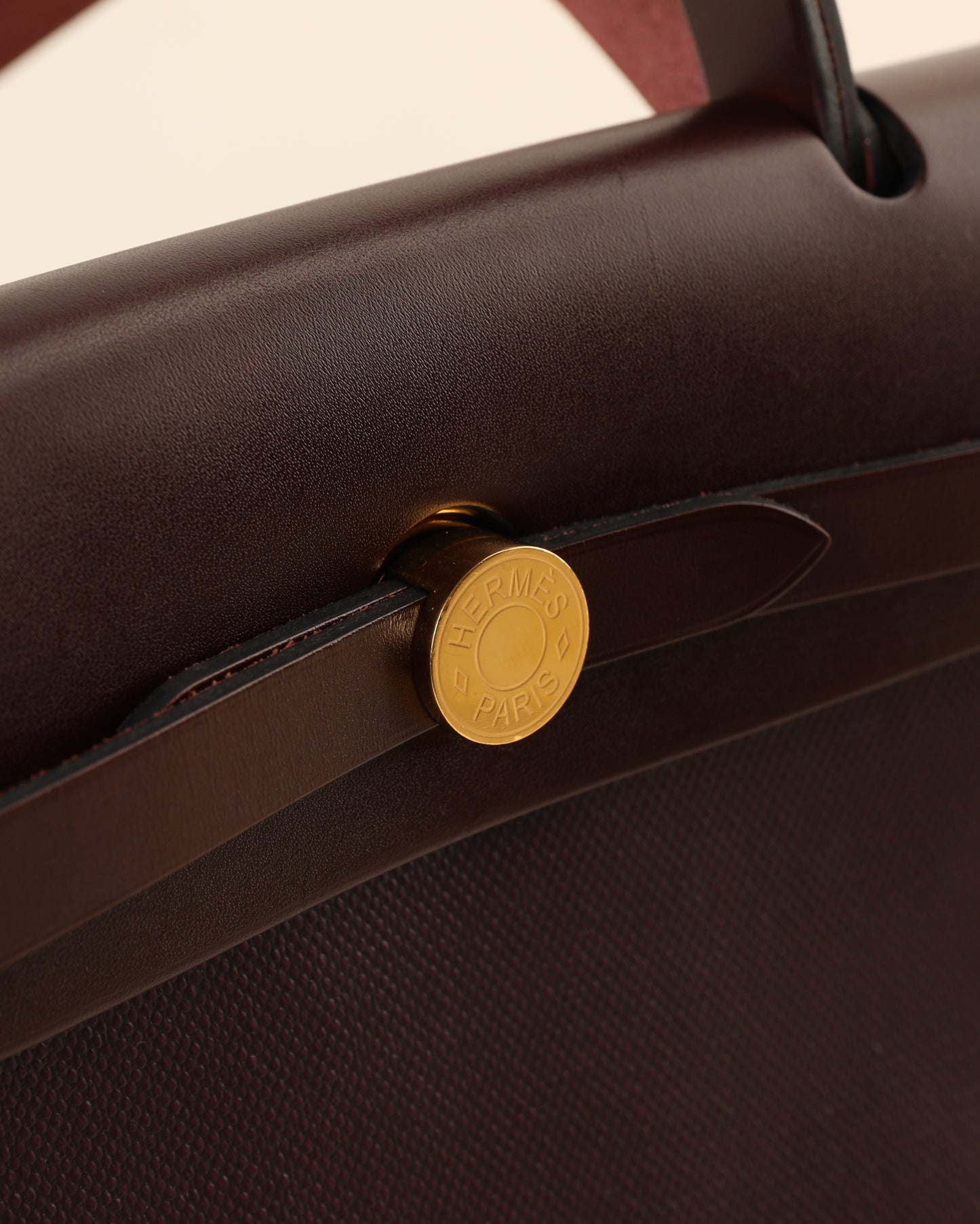 Herbag Zip 31 in Burgundy with Coated Canvas Gold Hardware