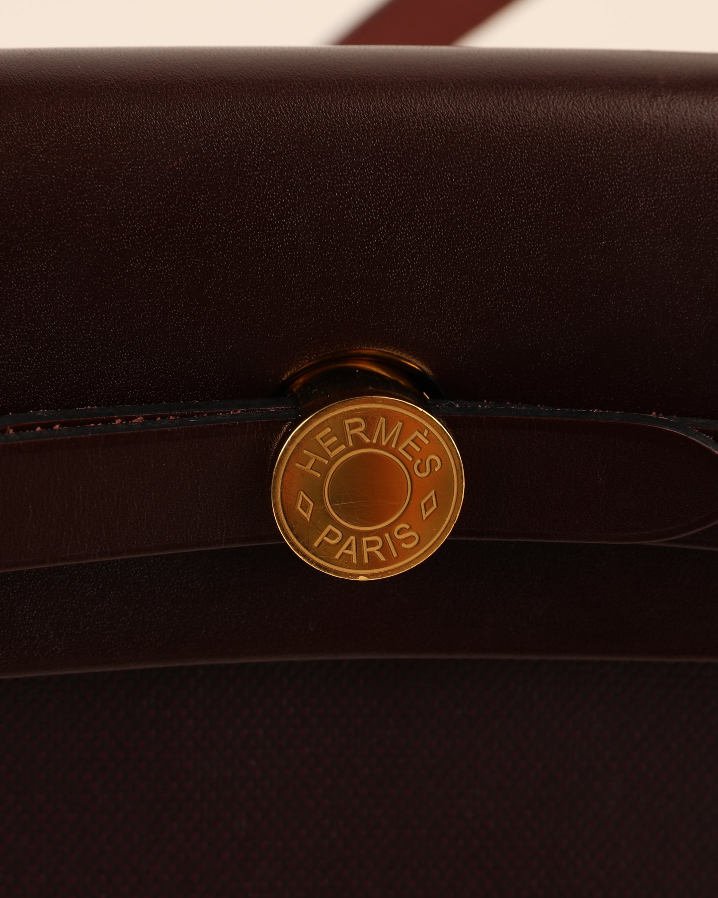 Herbag Zip 31 in Burgundy with Coated Canvas Gold Hardware