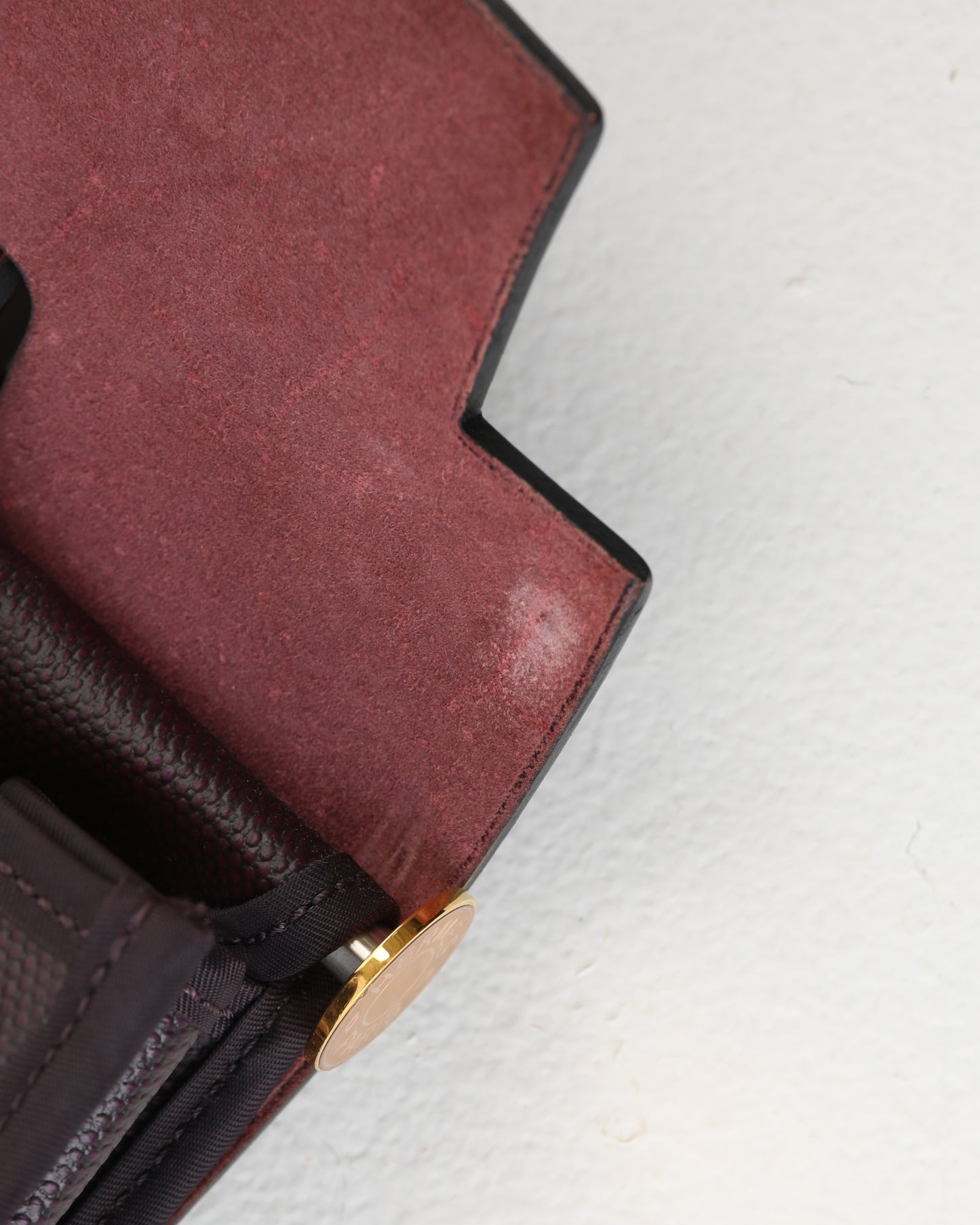 Herbag Zip 31 in Burgundy with Coated Canvas Gold Hardware