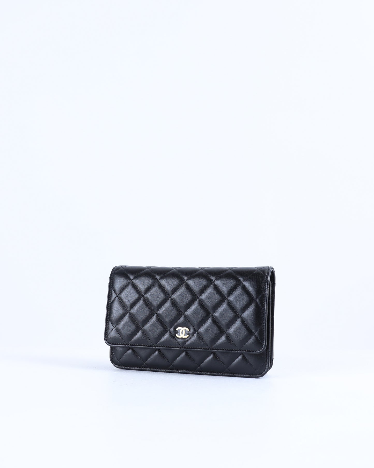 Chanel Classic Lambskin Wallet On Chain with Gold Hardware