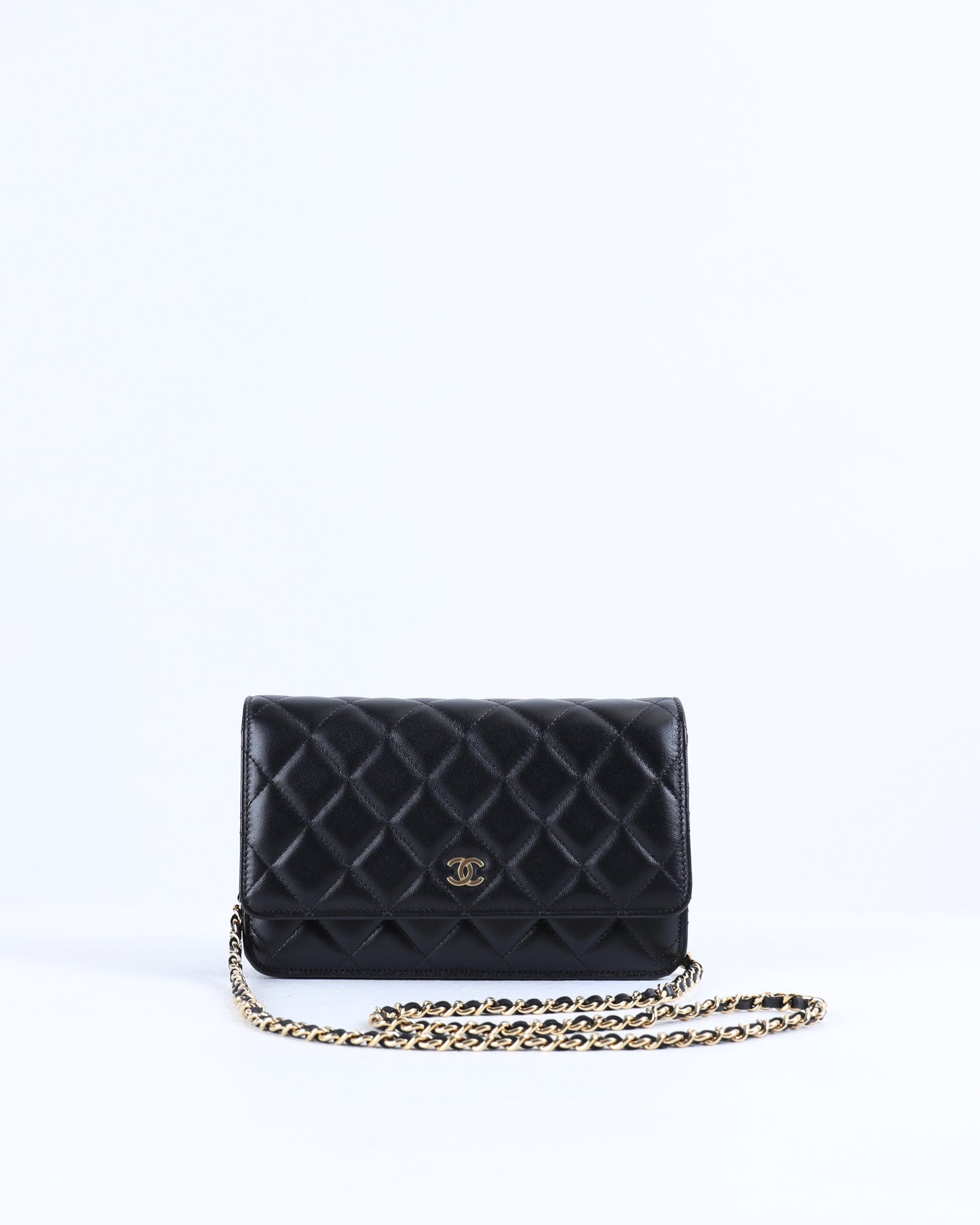 Chanel Classic Lambskin Wallet On Chain with Gold Hardware