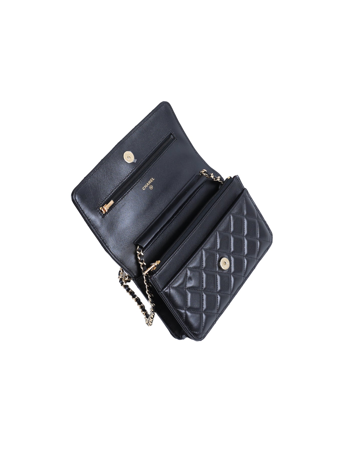 Chanel Classic Lambskin Wallet On Chain with Gold Hardware