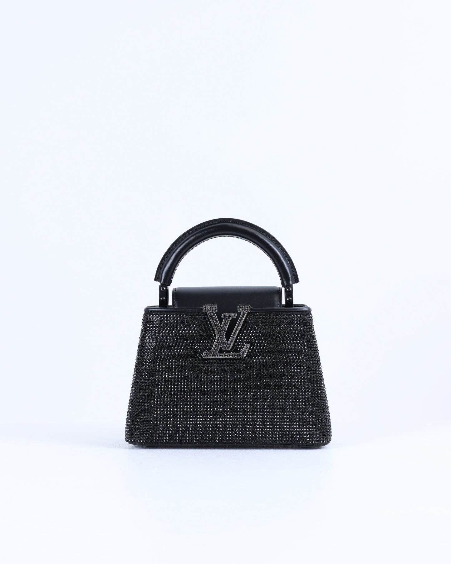 Louis Vuitton Swarovski Calfskin Mini Capucines in Black