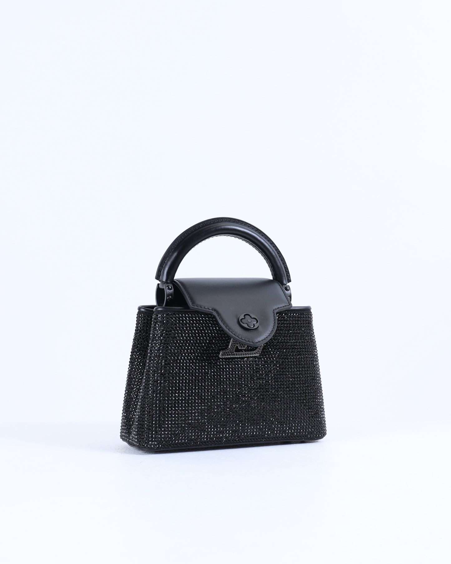 Louis Vuitton Swarovski Calfskin Mini Capucines in Black