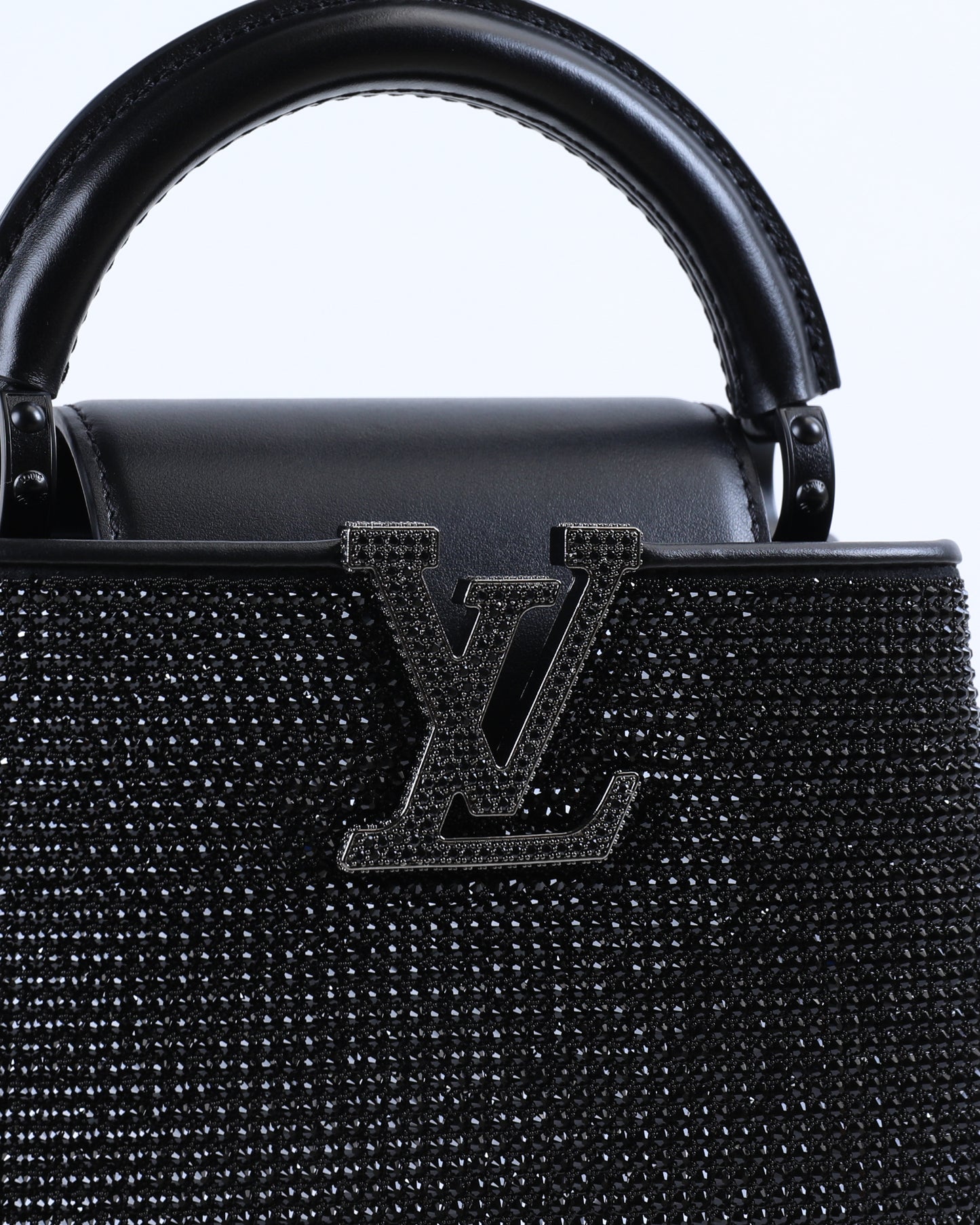 Louis Vuitton Swarovski Calfskin Mini Capucines in Black