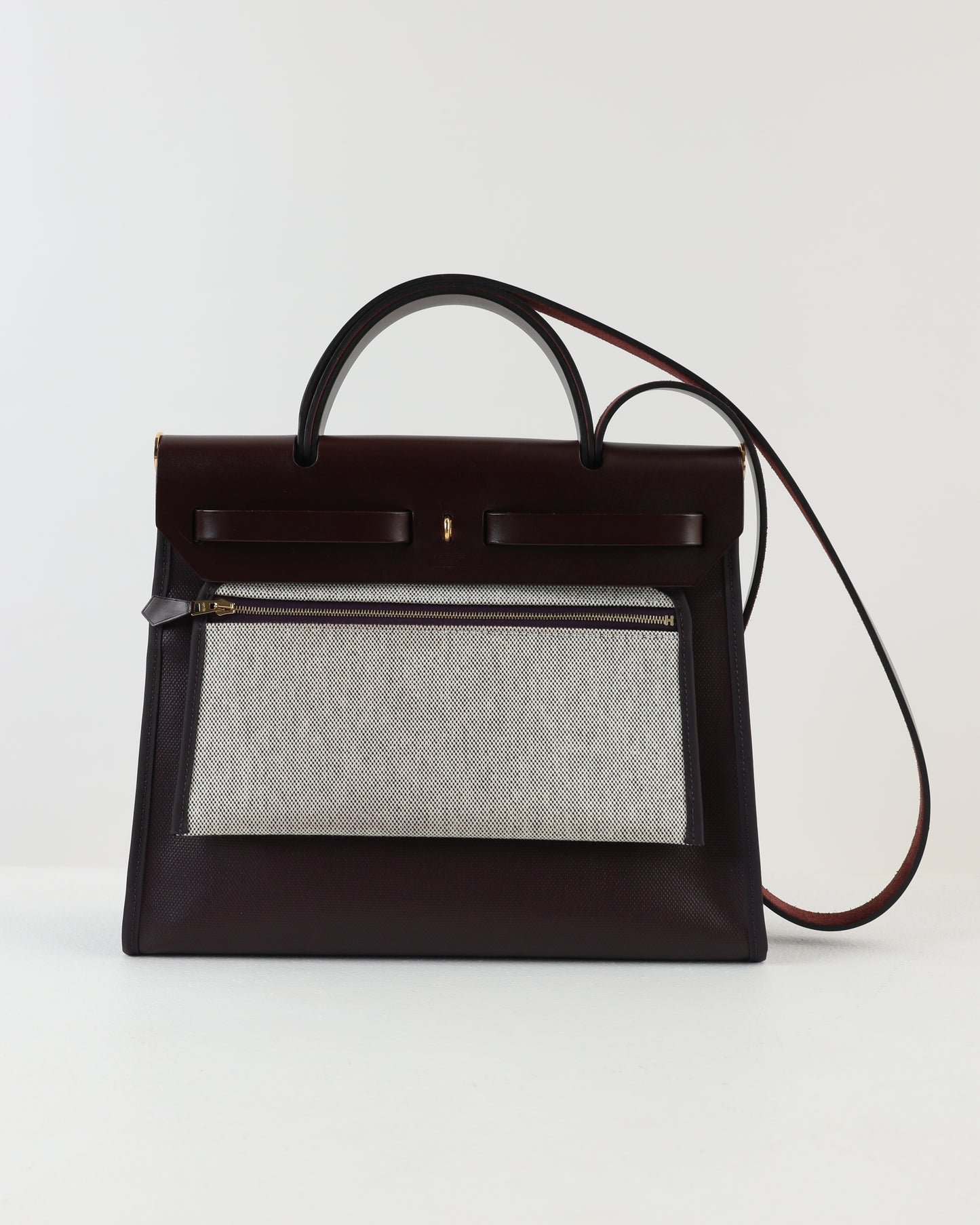 Herbag Zip 31 in Burgundy with Coated Canvas Gold Hardware