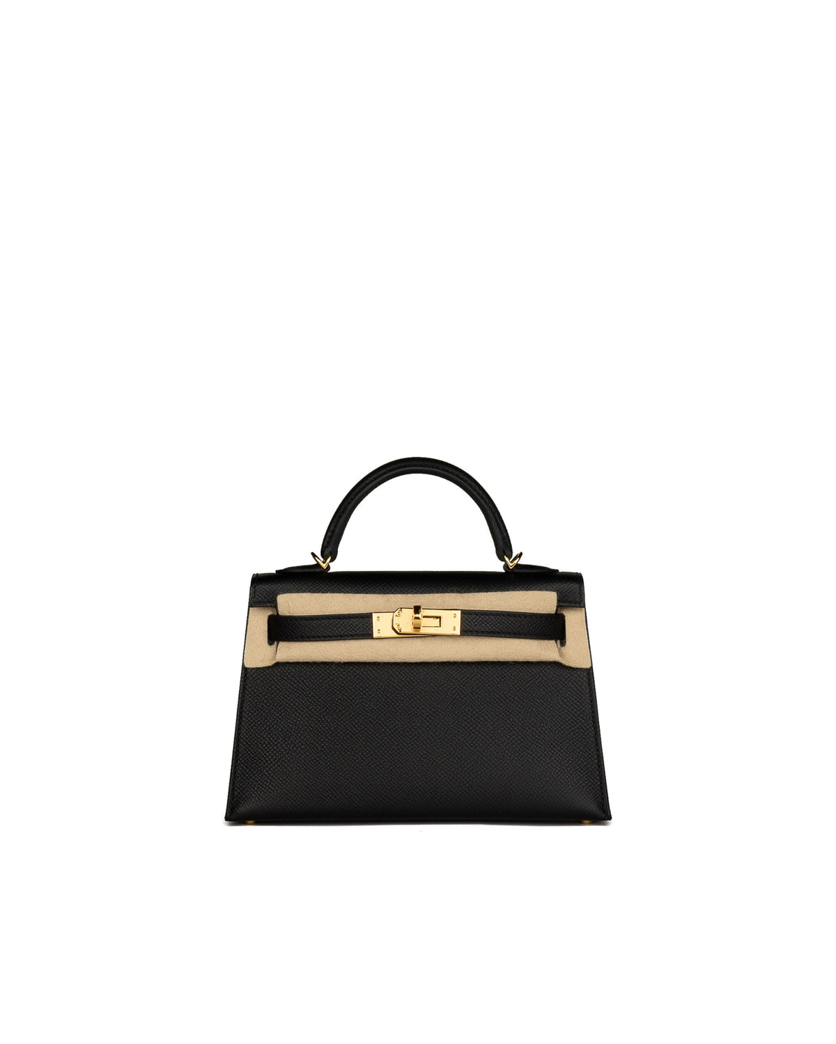 Kelly 20 Sellier Black in Epsom Leather with Gold Hardware
