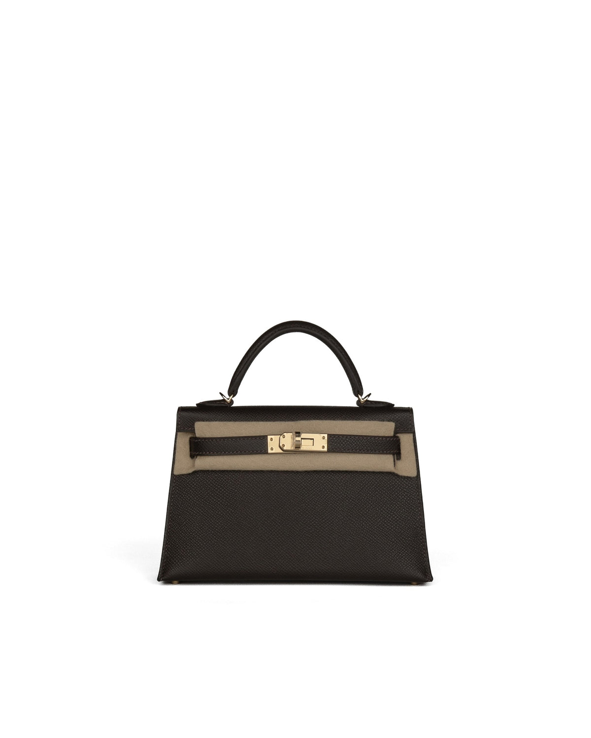 Kelly 20 Bai Brun in Epsom Leather with Permabrass Hardware