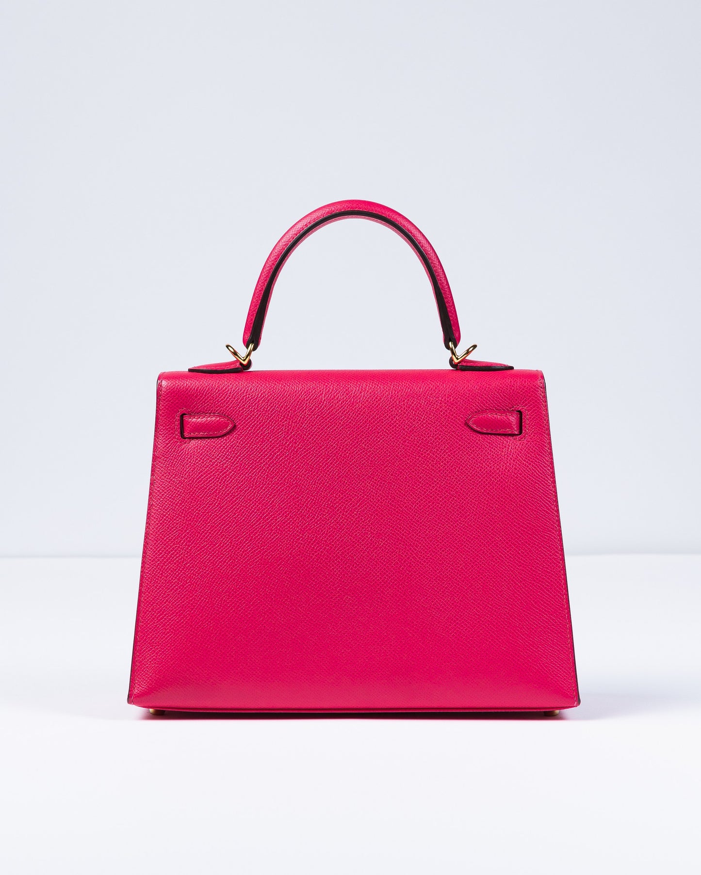 Kelly 25 Sellier Rose Extreme in Epsom leather with Gold Hardware