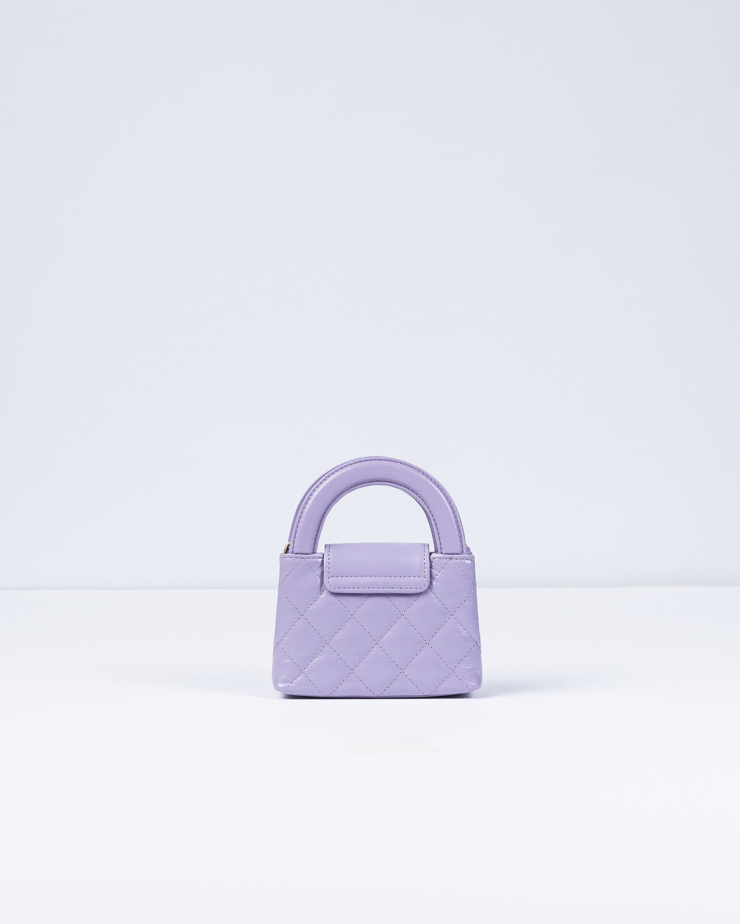 Chanel Kelly Bag Shiny Aged Calfskin & Gold-Tone Metal in Lavender Micro size