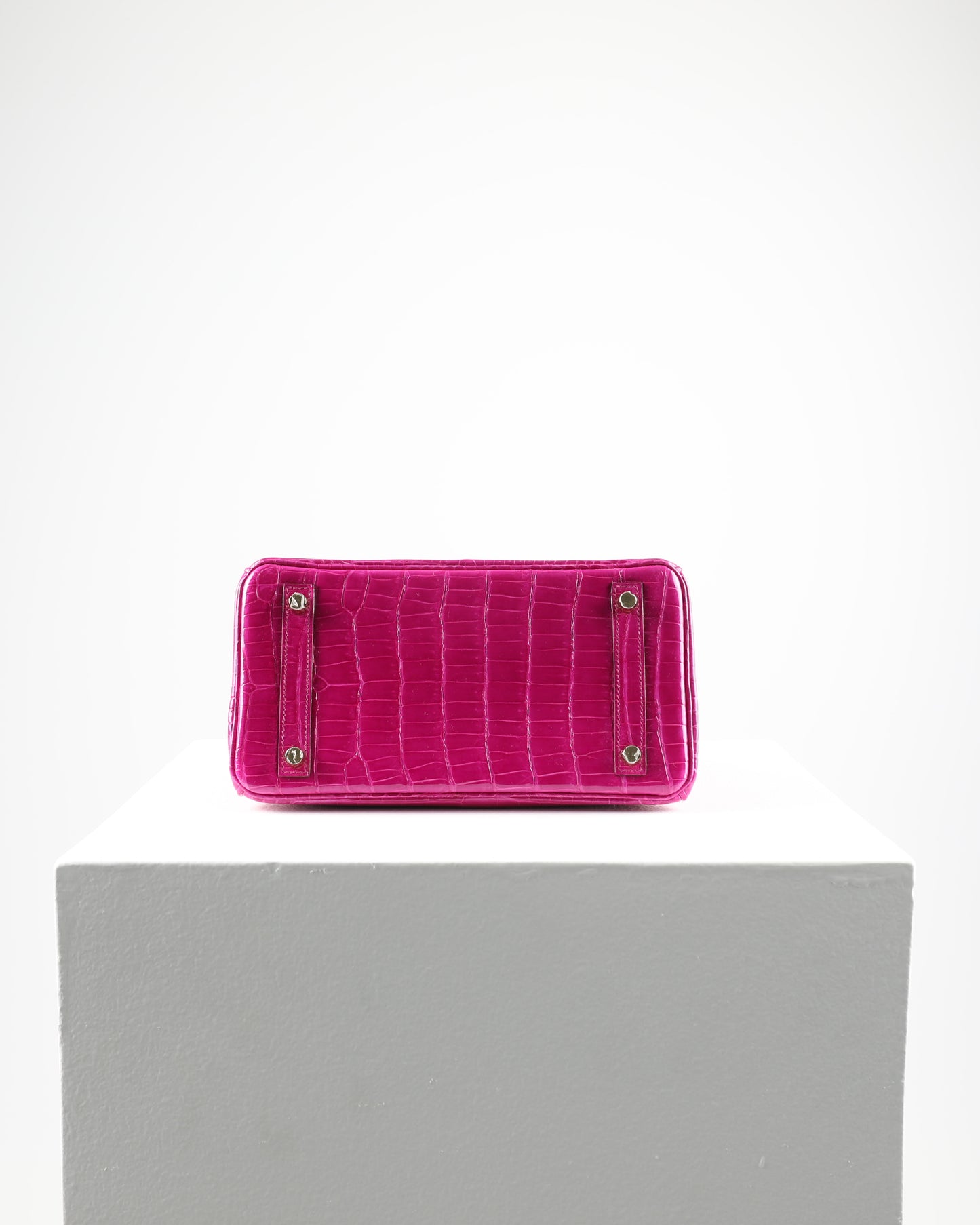 Birkin 25 Rose Scheherazade Porosus Crocodile with Gold Hardware
