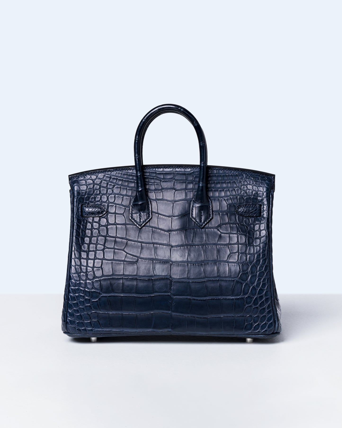 Birkin 25 Bleu in Matte Alligator with Palladium Hardware