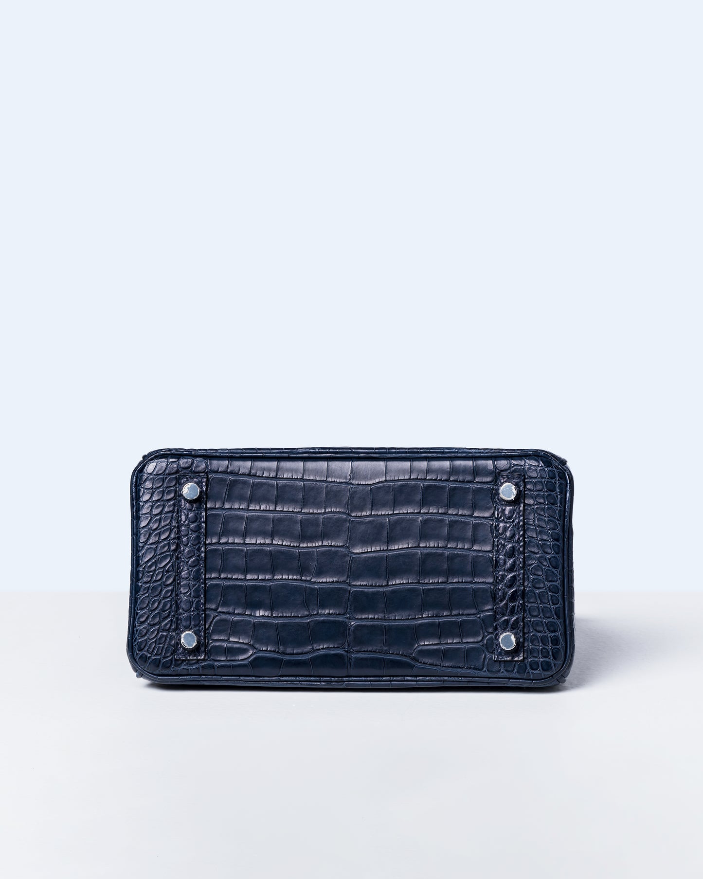 Birkin 25 Bleu in Matte Alligator with Palladium Hardware