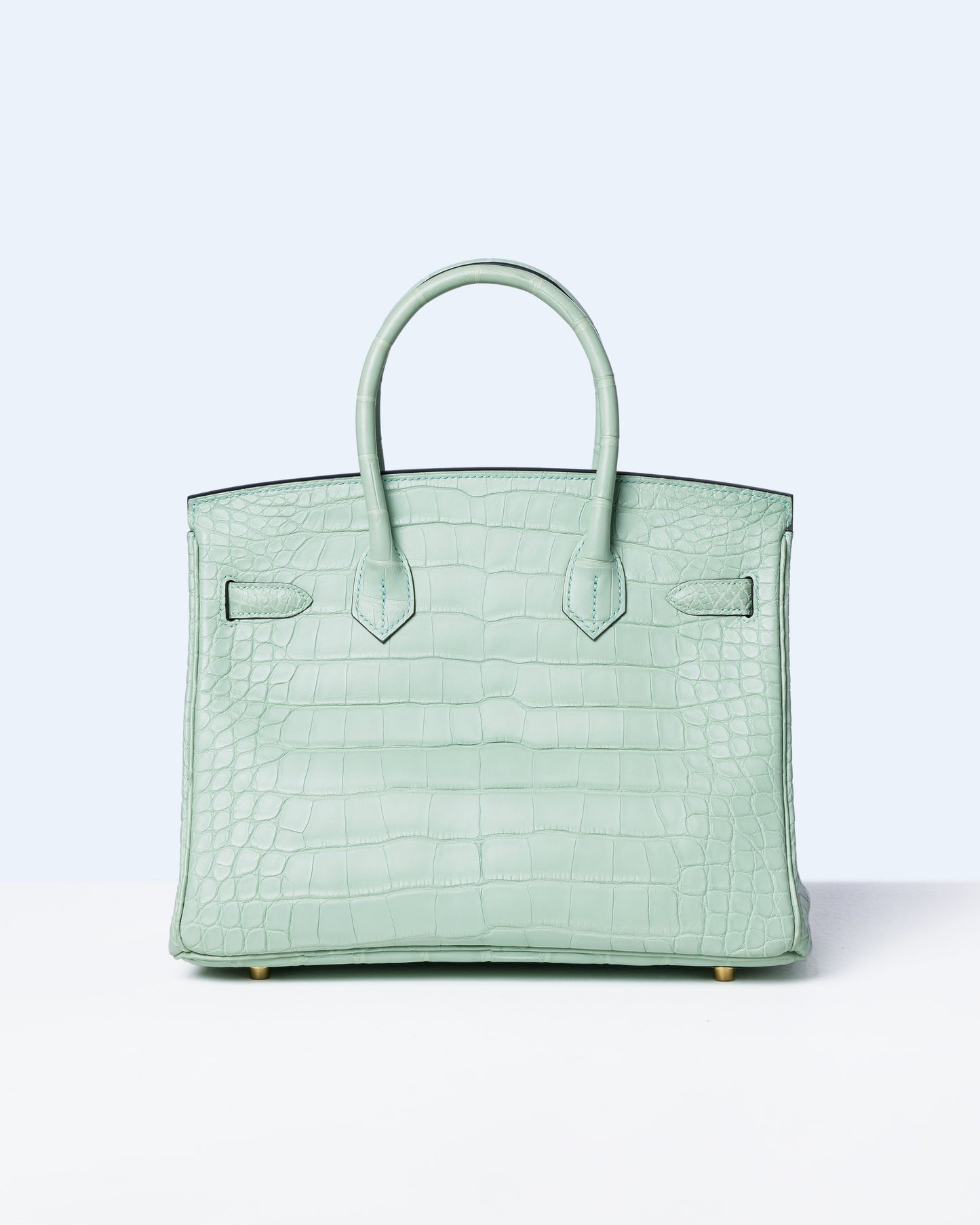Birkin 30 Vert D'eau in Matte Alligator with Gold Hardware