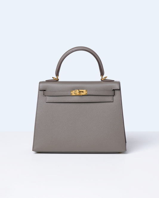 Kelly 25 Etain in Epsom Leather with Gold Hardware