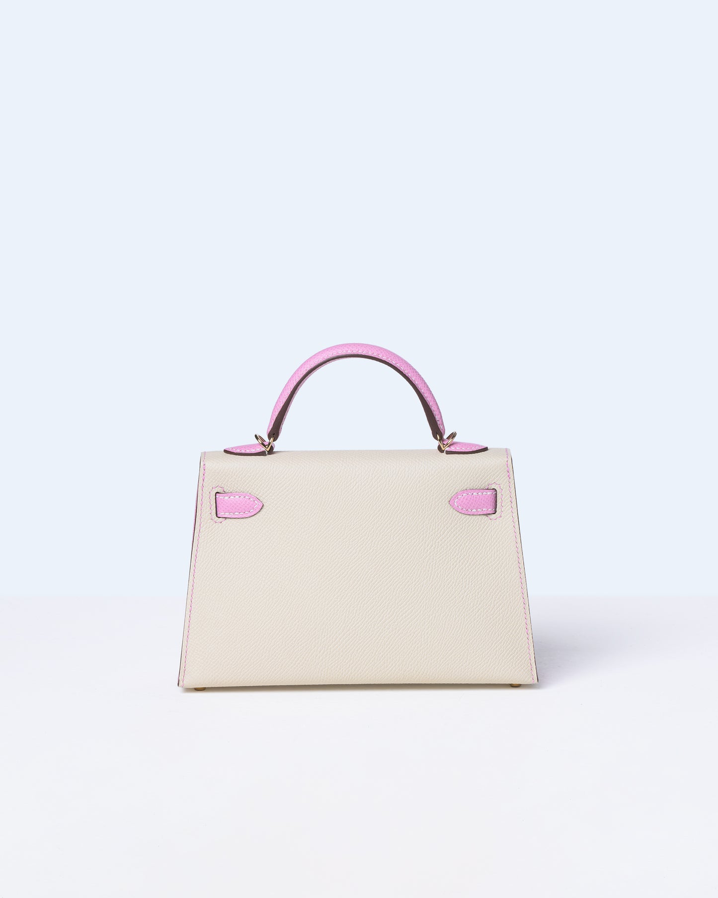 Kelly 20 HSS Craie and Mauve Slyvestre in Epsom Leather with Rose Gold Hardware
