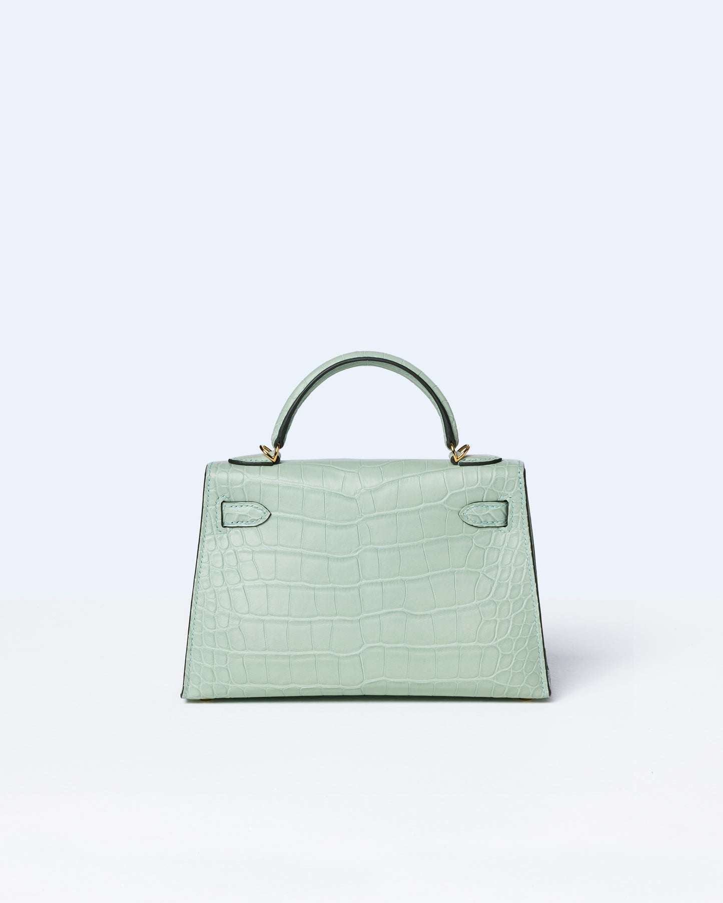Kelly 20 Vert D'eau in Matte Alligator with Gold Hardware