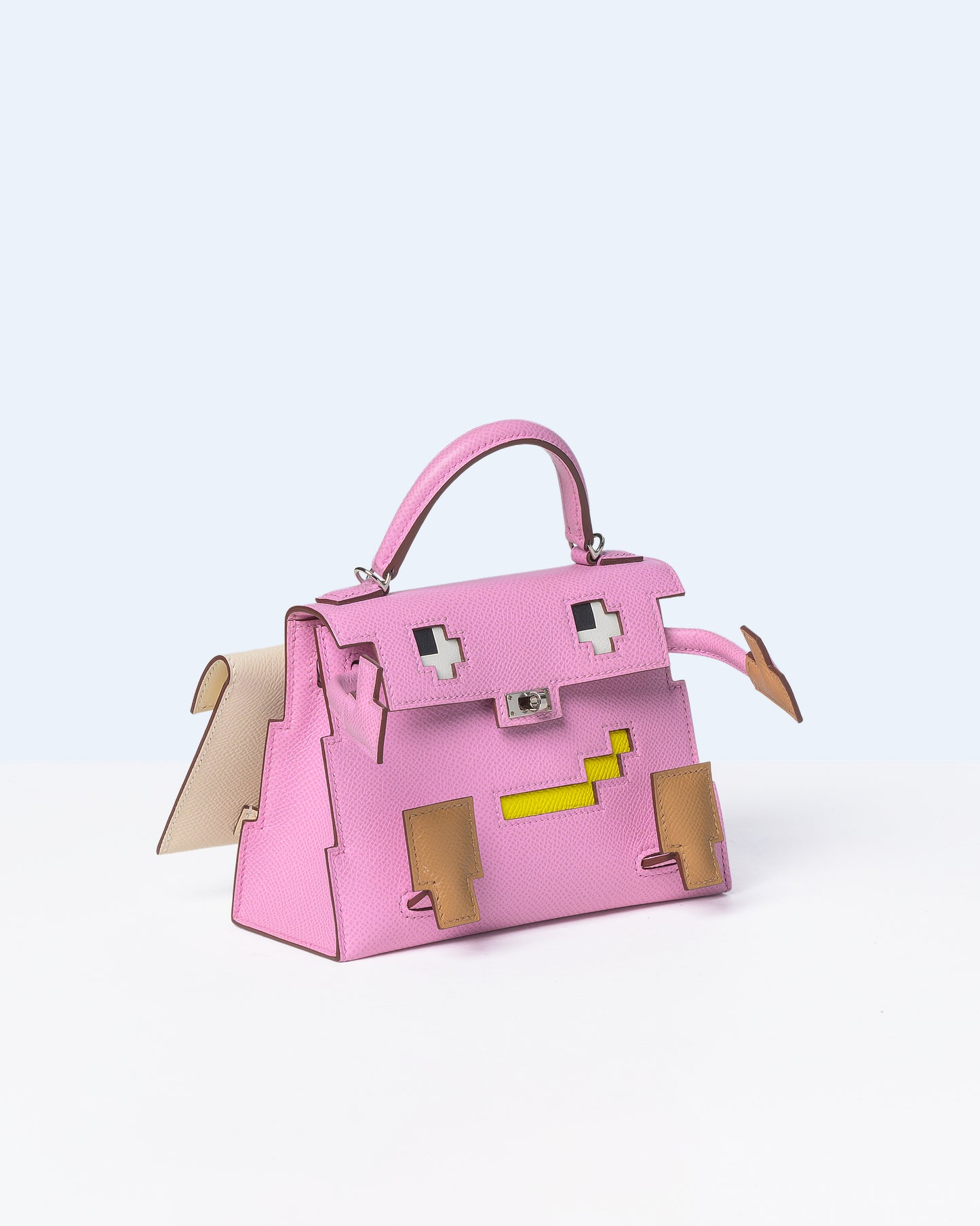 Kelly Doll Quelle Idole Picto Mauve Sylvestre Epsom with Palladium Hardware